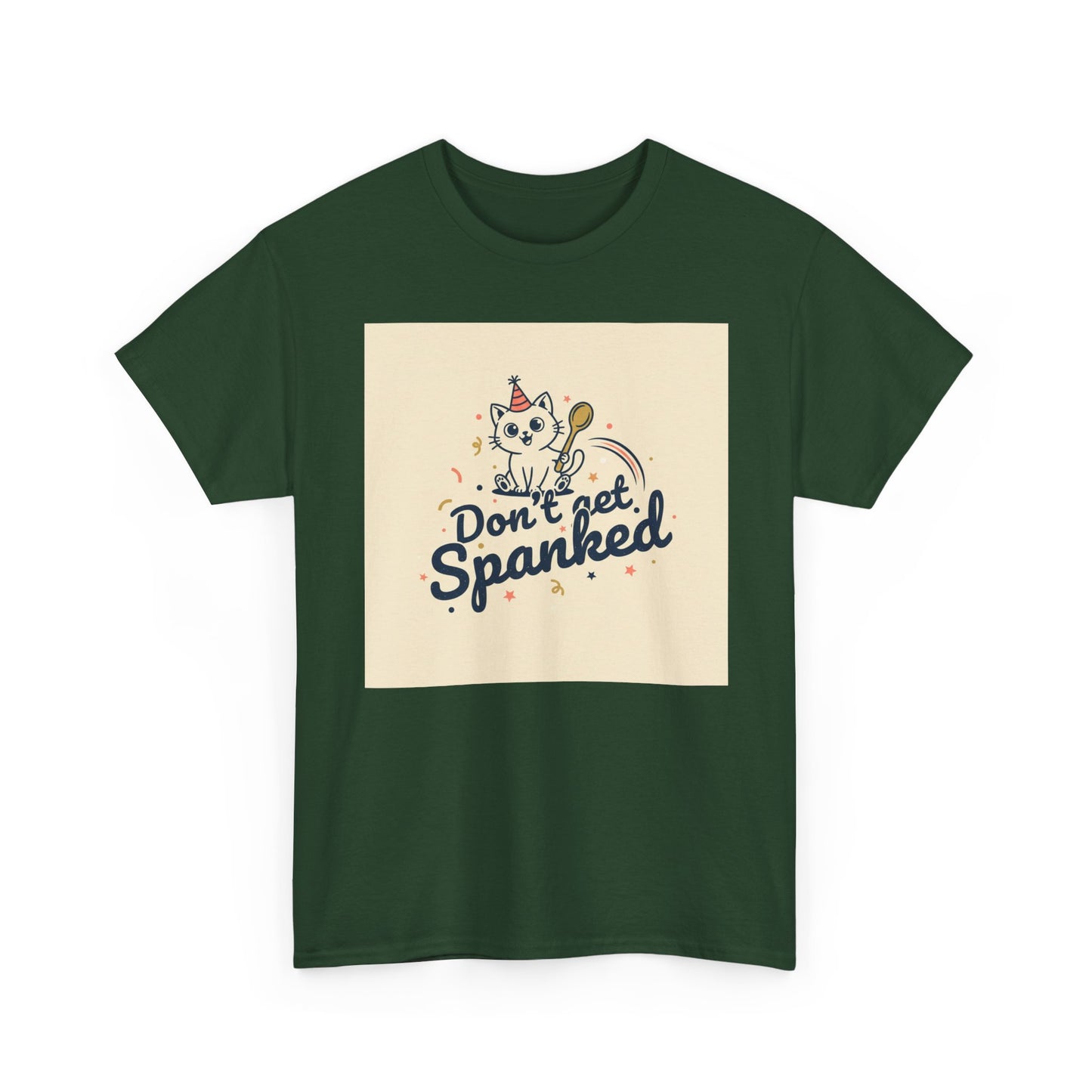 Don’t Get Spanked Cat Tee — Cute Retro Kitten Graphic T-Shirt Printify