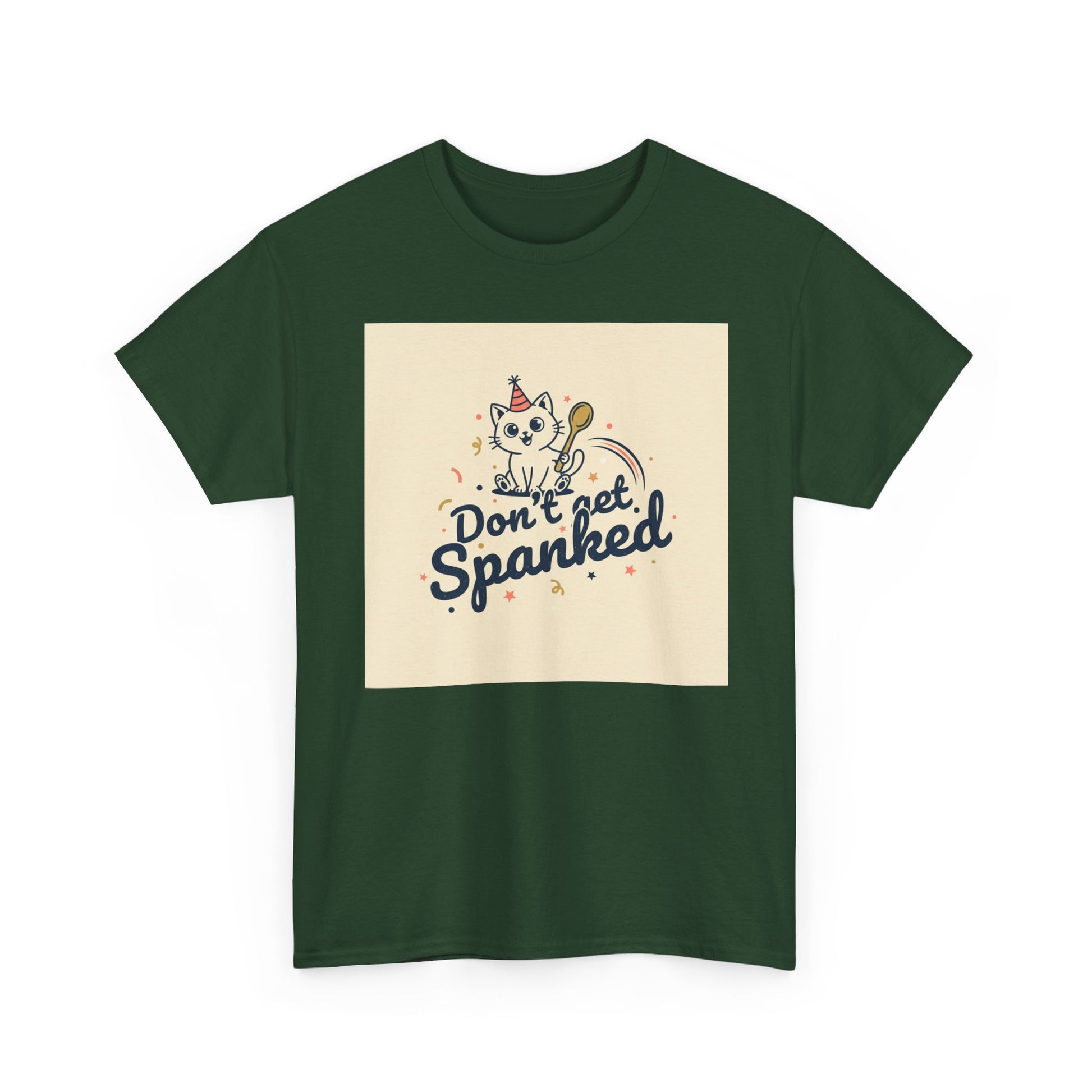 Don’t Get Spanked Cat Tee — Cute Retro Kitten Graphic T-Shirt Printify