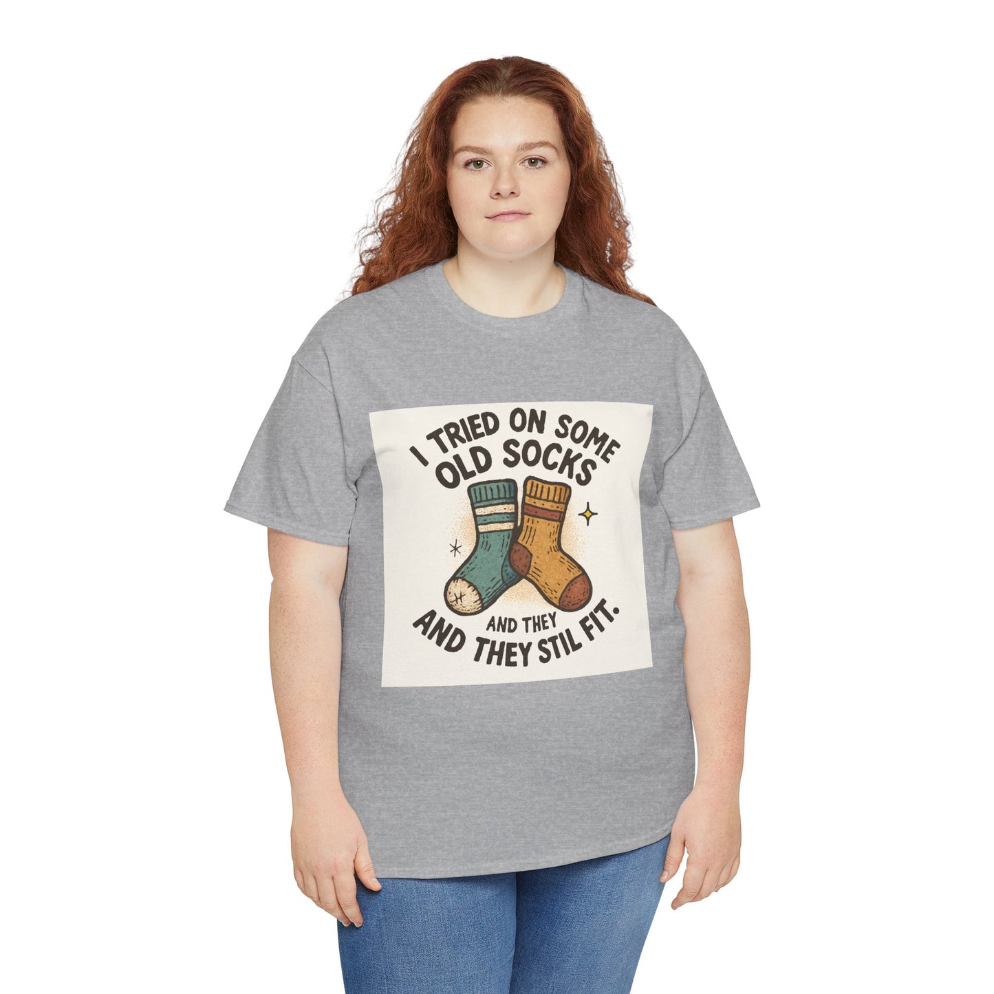Funny Socks T-Shirt – “I Tried On Some Old Socks and They Still Fit” Graphic Tee Printify