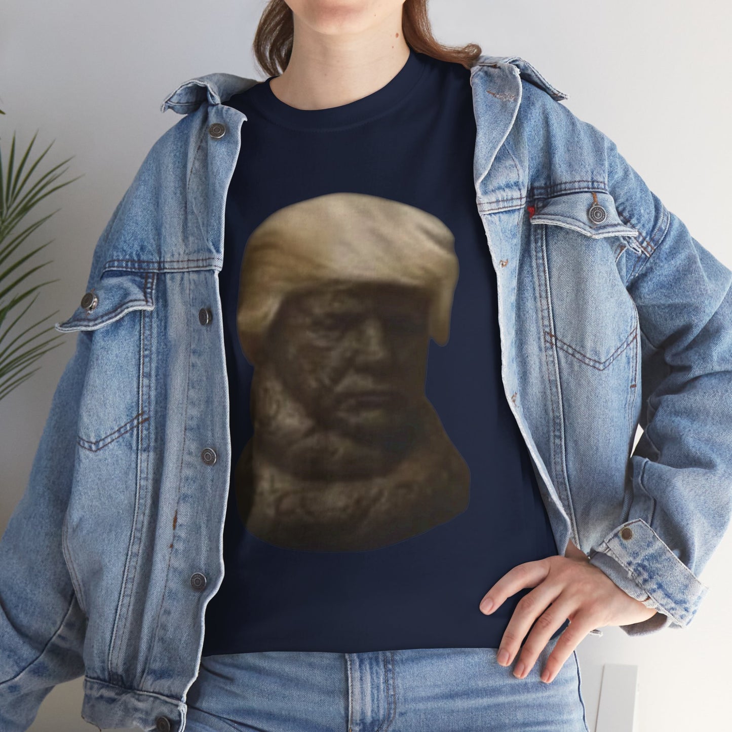 Graphic Tee — Bronze Bust Illustration T‑Shirt
