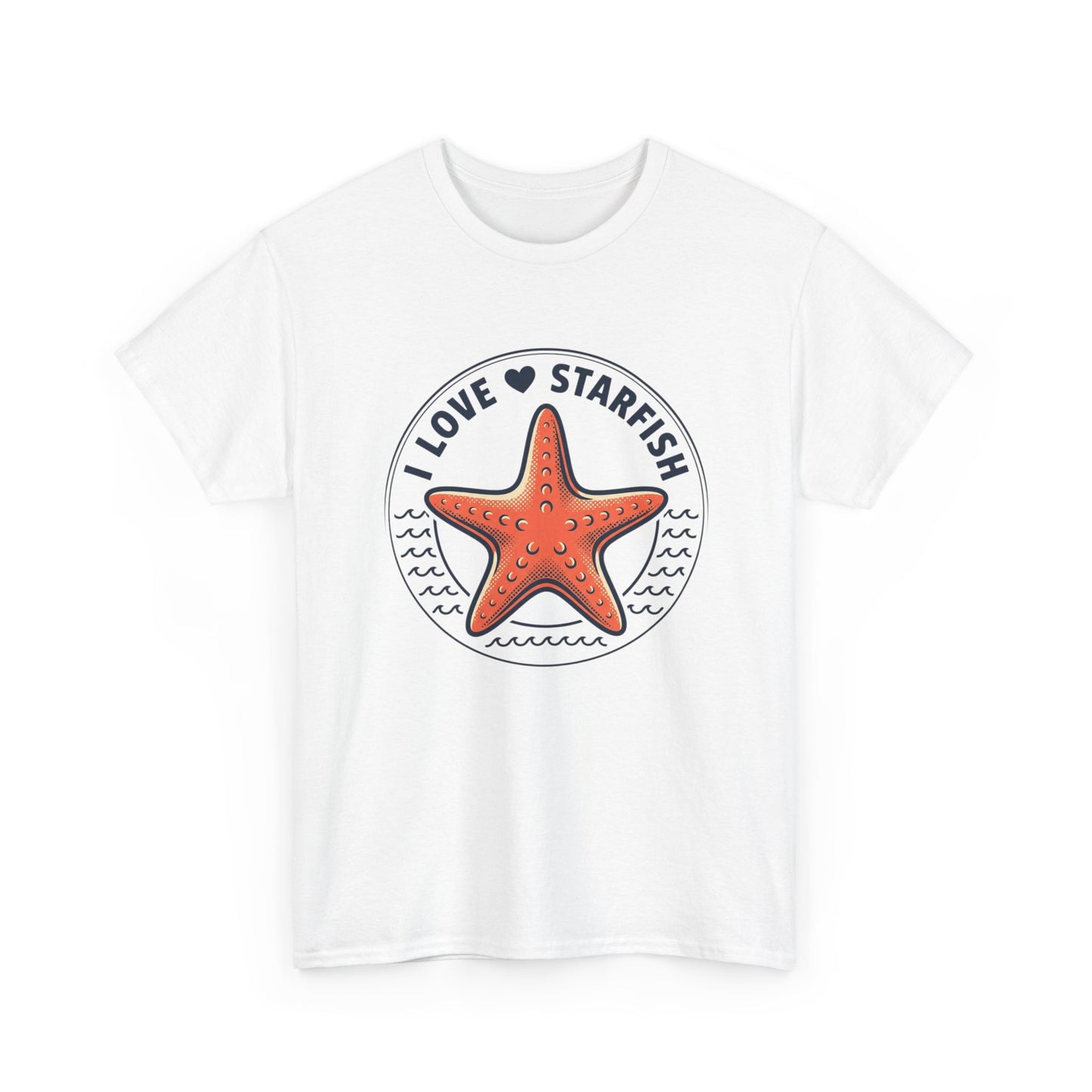 Starfish Tee — "I Love Starfish" Beach Graphic T-Shirt