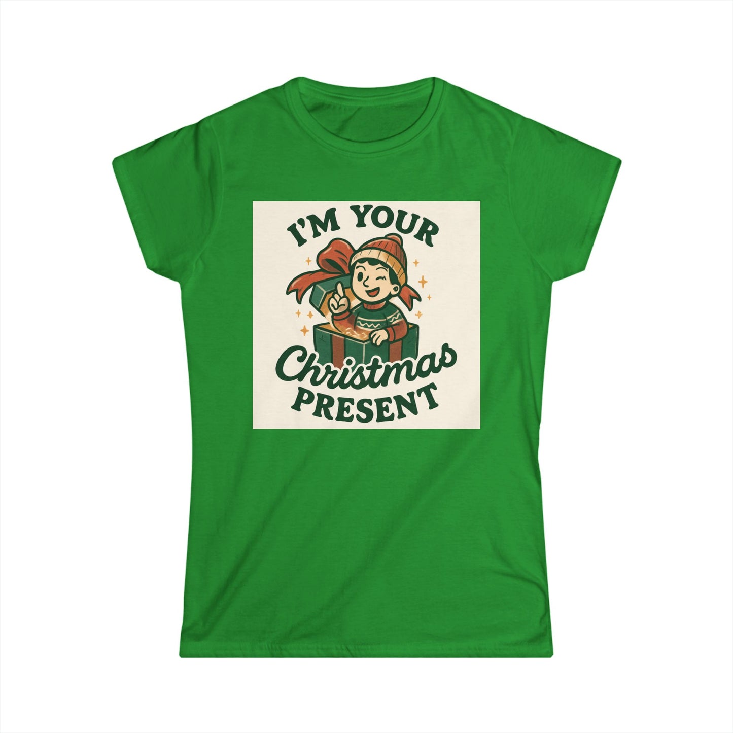 I'm Your Christmas Present Women's Tee — Cute Holiday Elf Graphic Shirt Printify