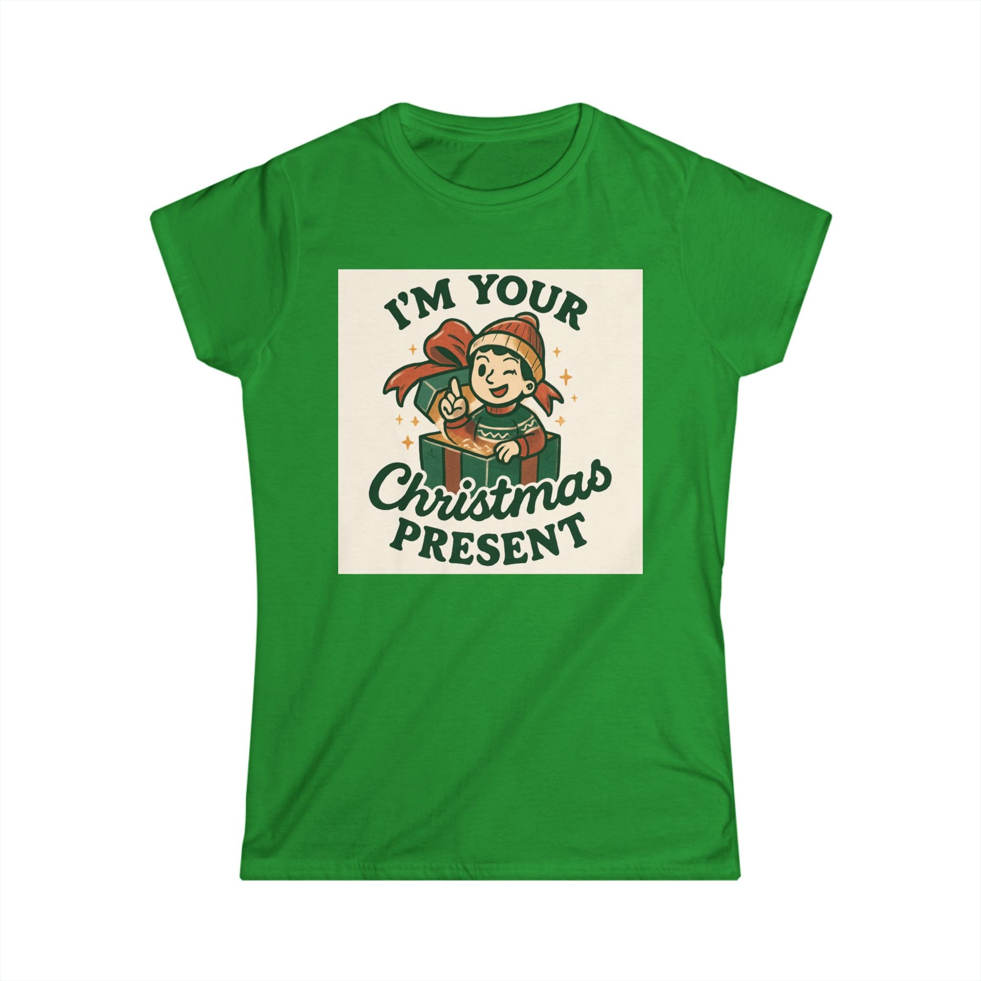 I'm Your Christmas Present Women's Tee — Cute Holiday Elf Graphic Shirt Printify