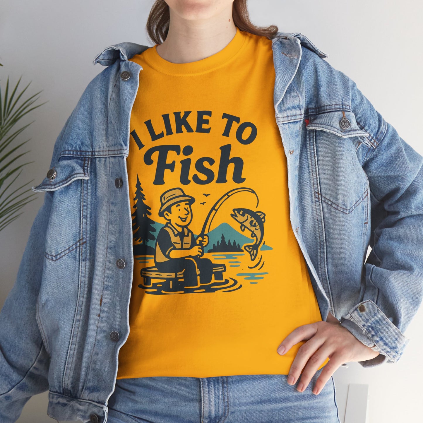 Fishing T-Shirt — "I Like to Fish" Vintage Outdoors Tee