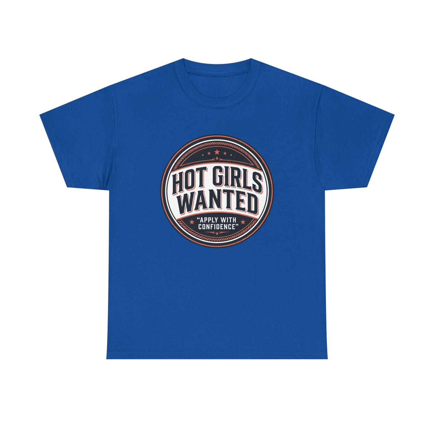 T-Shirt — "Hot Girls Wanted" Retro Badge Tee