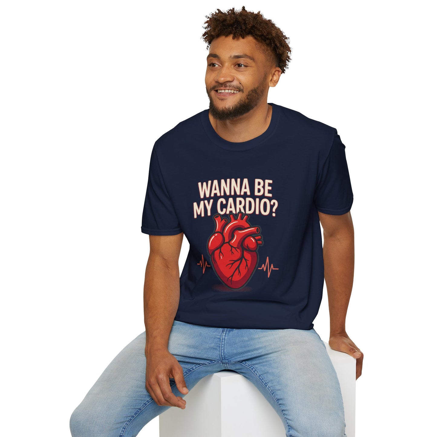 Wanna Be My Cardio? T-Shirt — Cute Anatomical Heart Graphic Tee