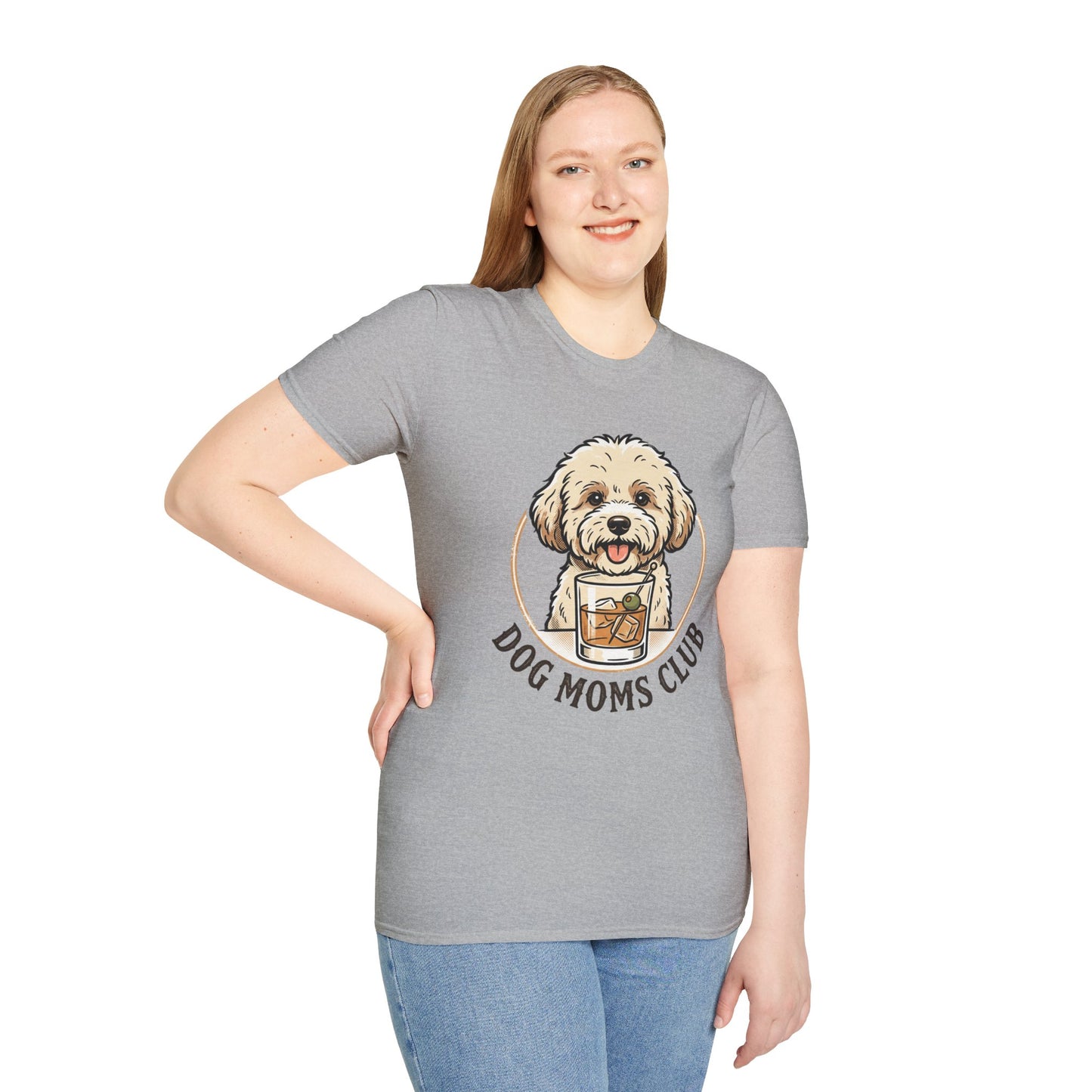 Dog Moms Club T-Shirt — Cute Doodle Dog Graphic Tee