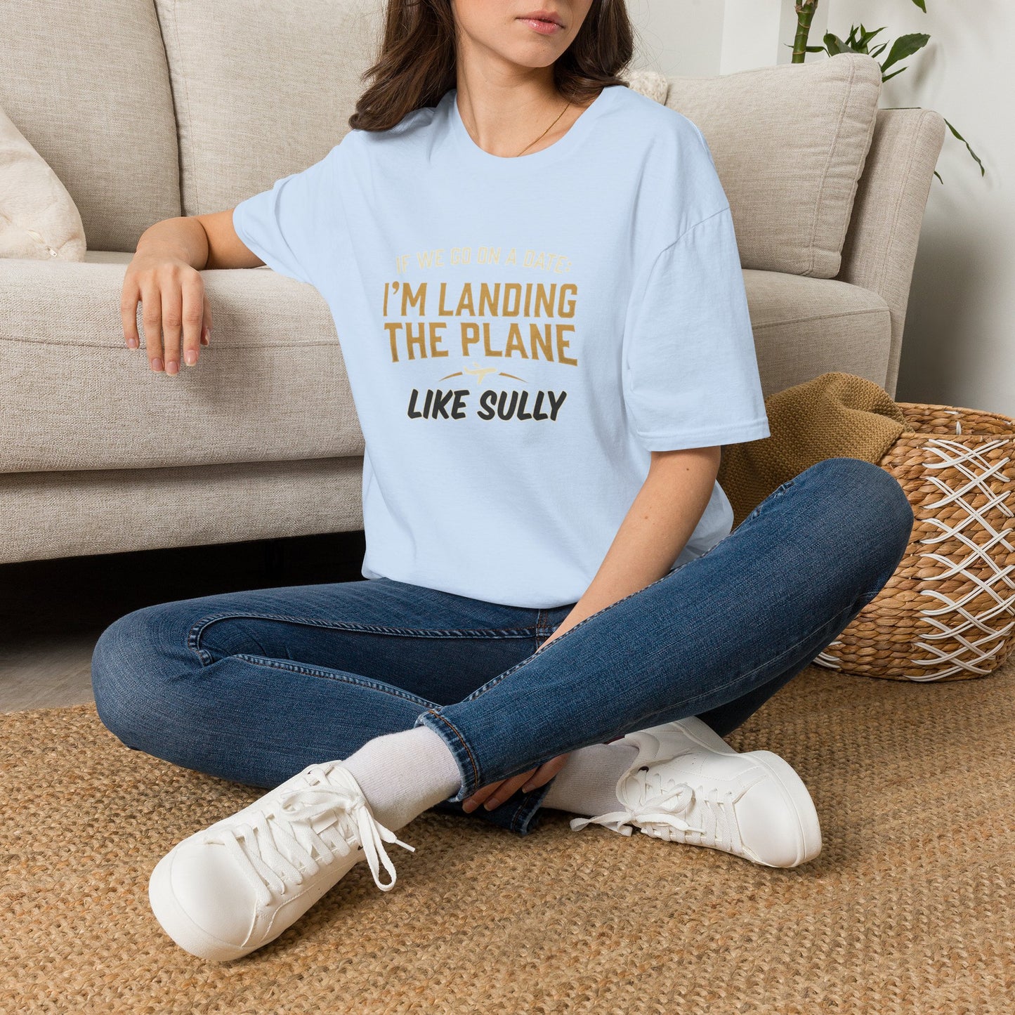 I'm Landing the Plane T-Shirt — Funny Pilot/Flight Crew Tee ("I'm Landing the Plane Like Sully")