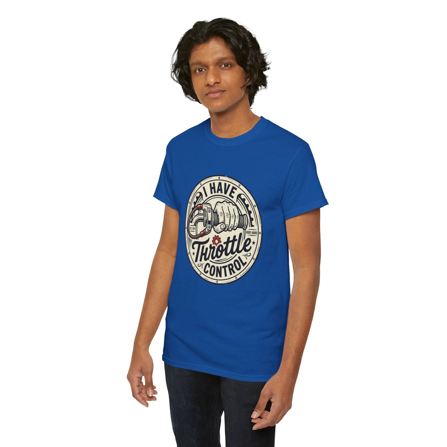 Throttle Control T-Shirt — "I Have Throttle Control" Vintage Motorcycle Tee