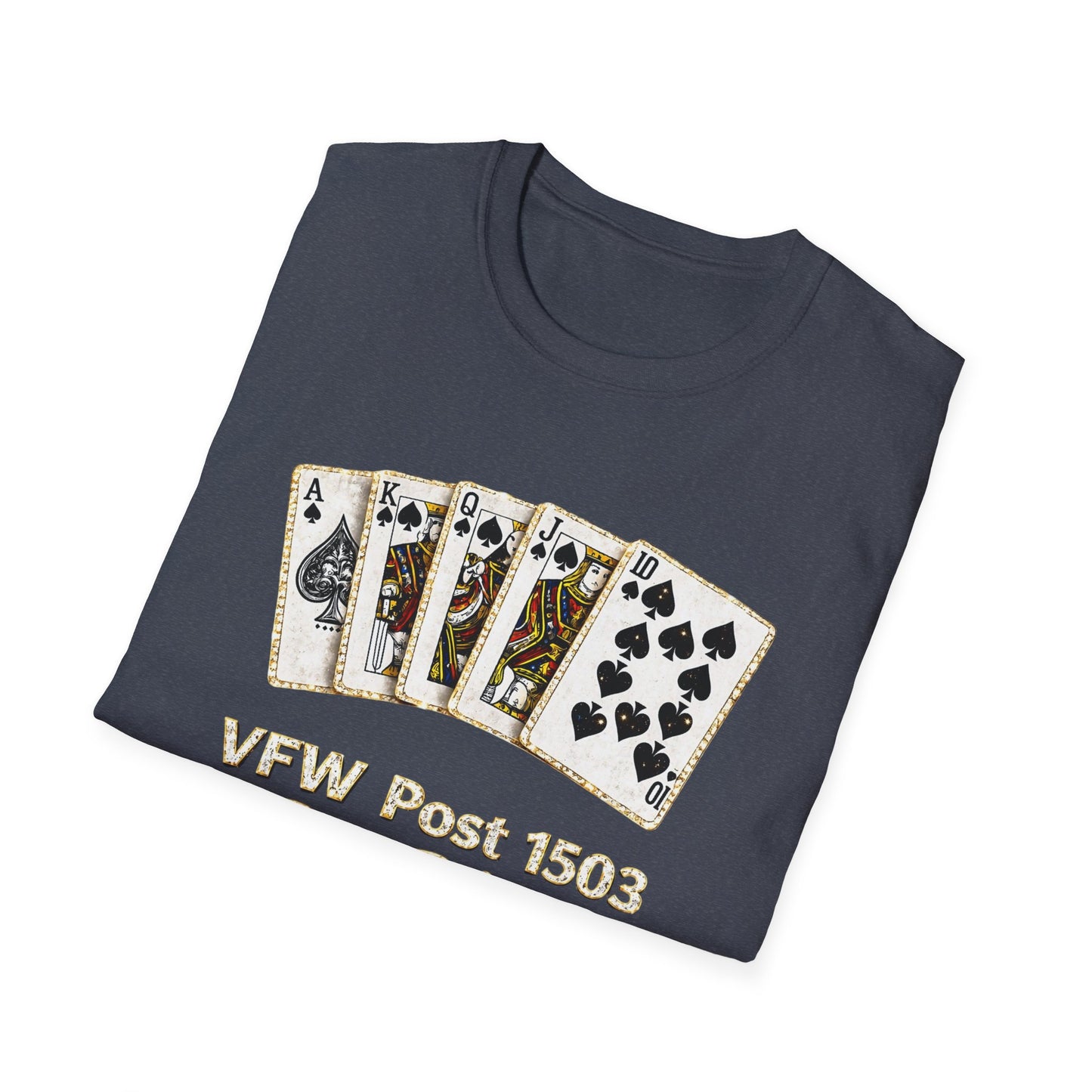 Bid Whist Playing Cards Tee — VFW Post 1503 Card Game T-Shirt