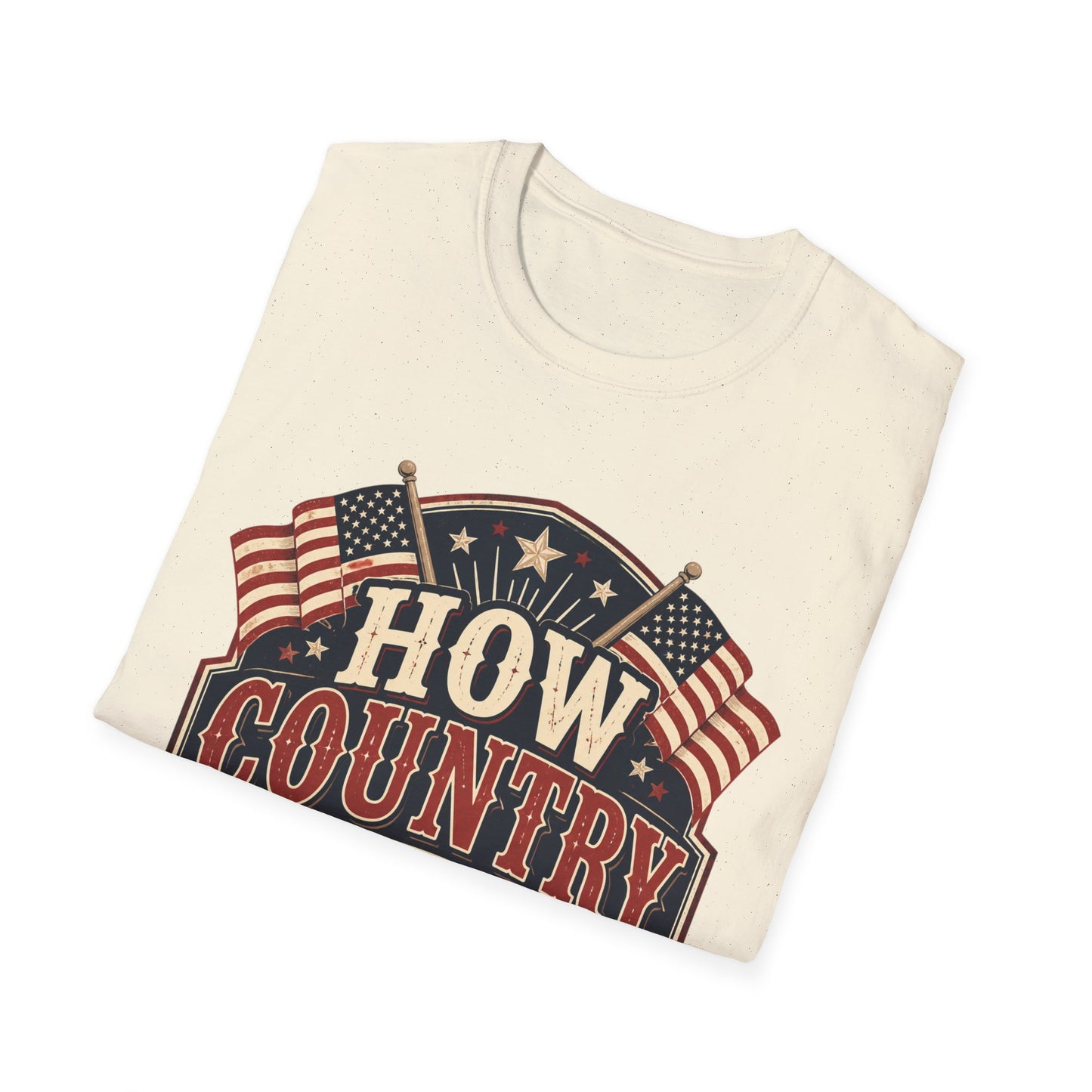 How Country Are You? T-Shirt — Vintage American Flag Country Graphic Tee