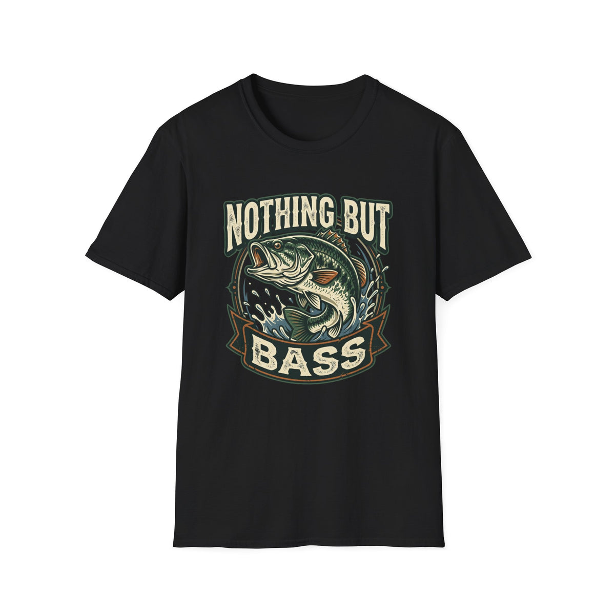 Nothing But Bass Fishing T-Shirt — Retro Largemouth Bass Graphic Tee
