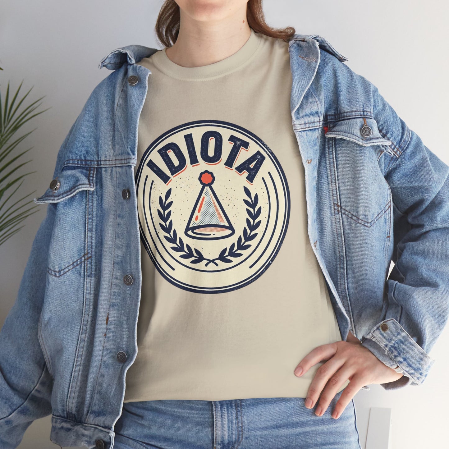 Idiota Crest T-Shirt — Vintage Emblem Graphic Tee