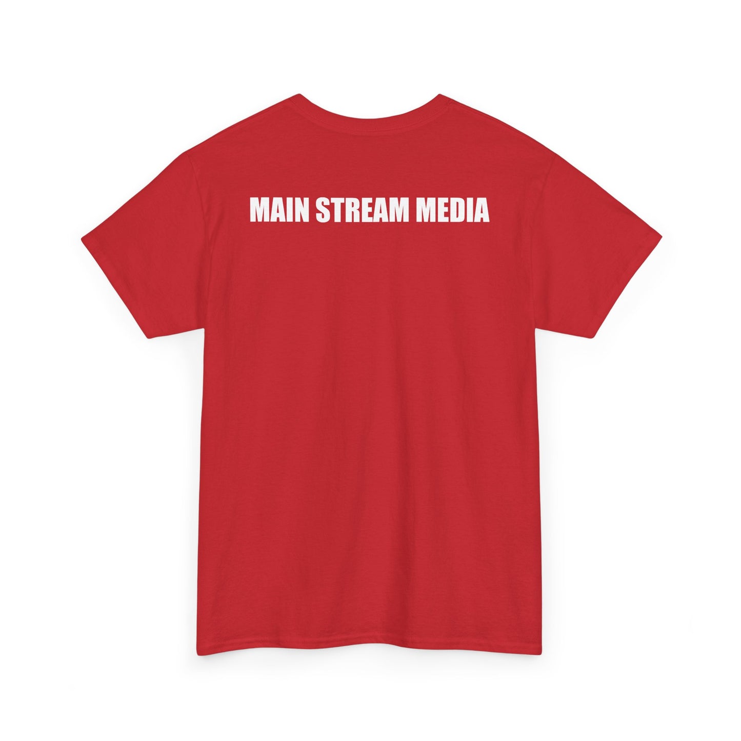 Main Stream Media Graphic Tee — Bold Statement Black T‑Shirt
