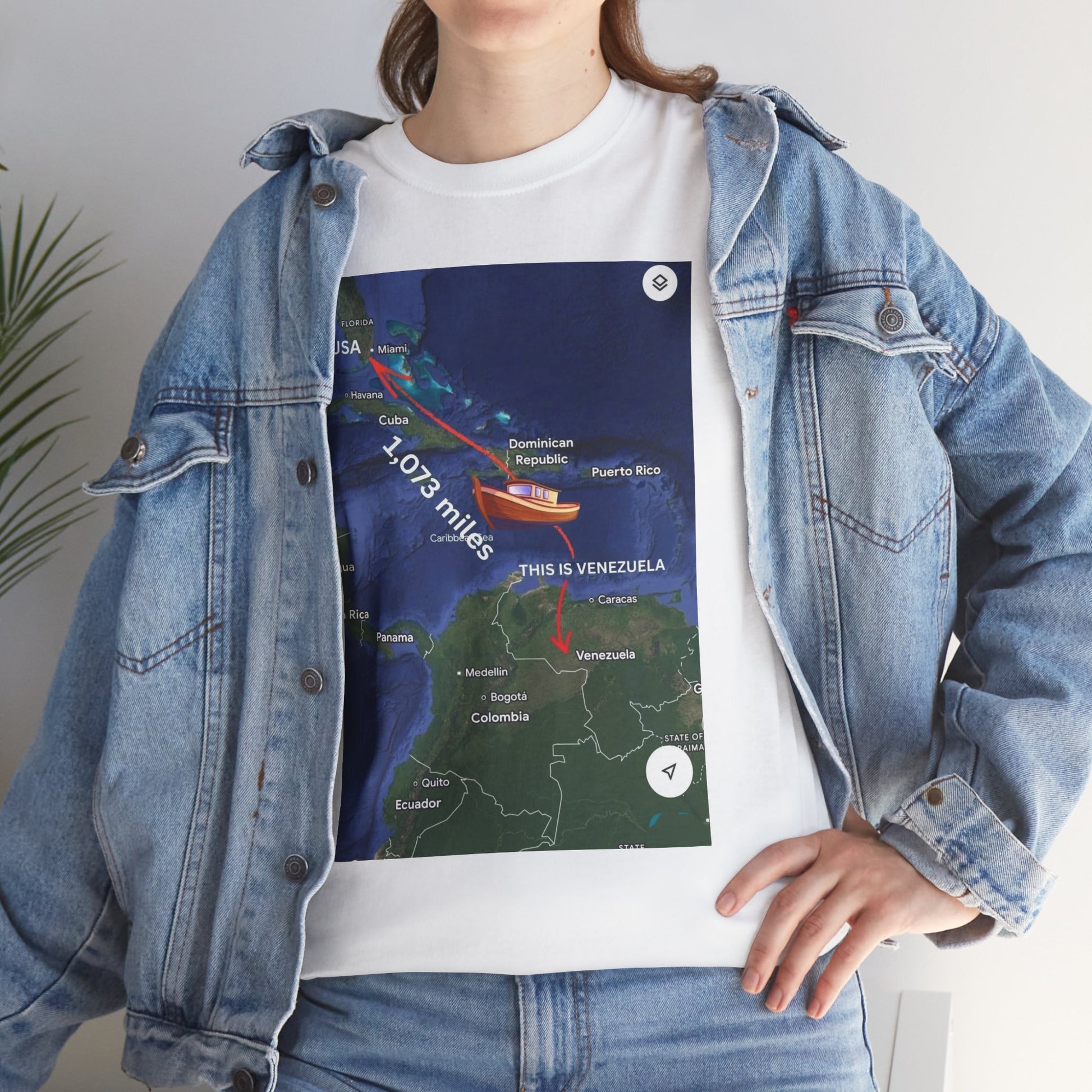 Weather Radar Tee — Tropical Storm Tracking Map Graphic Shirt Printify