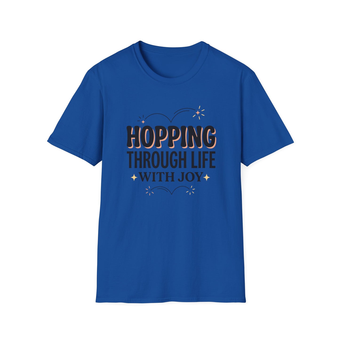 Hopping Through Life Tee — "Hopping Through Life with Joy" Inspirational Graphic T-Shirt