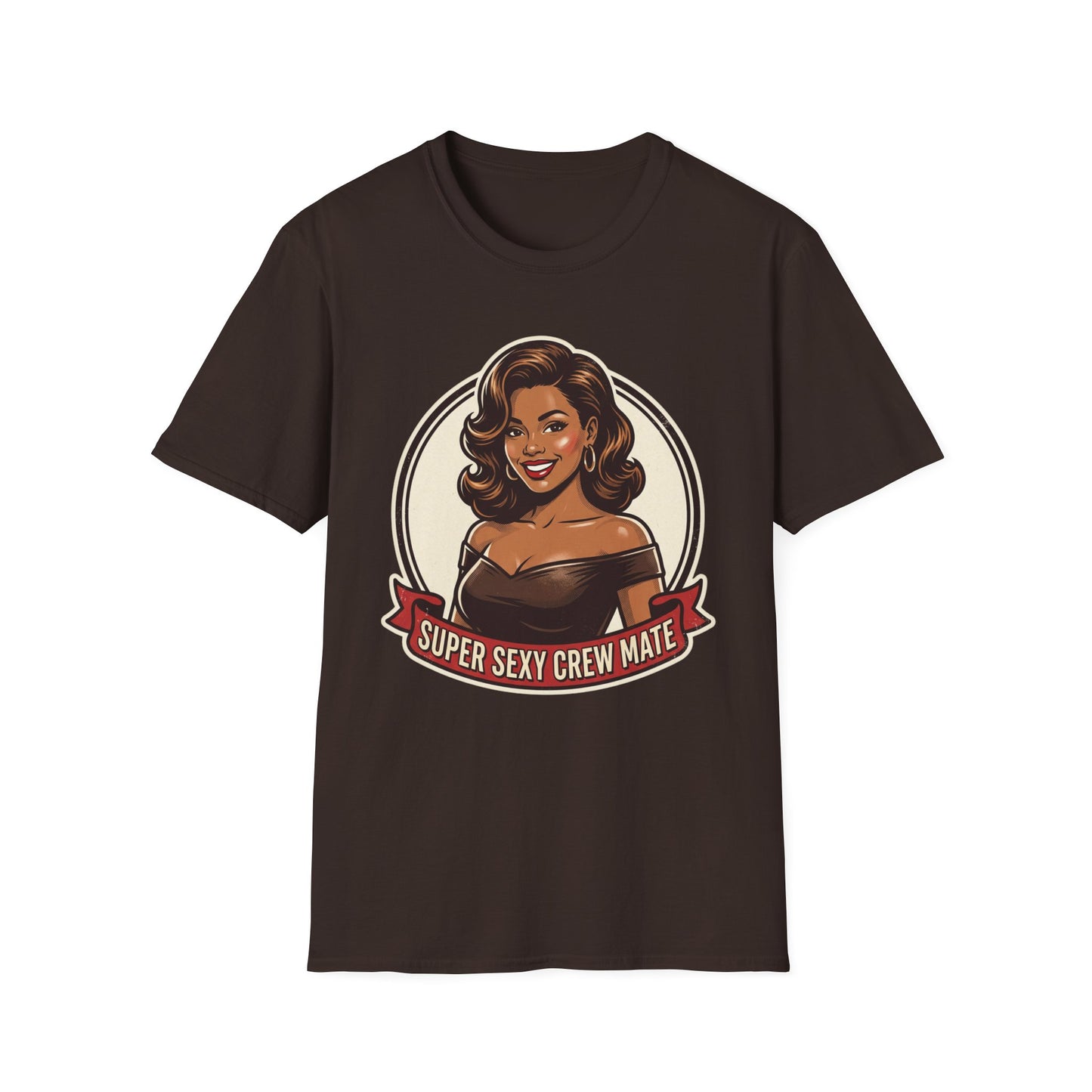 "Super Sexy Crew Mate" Retro Pin-Up Graphic Tee Printify
