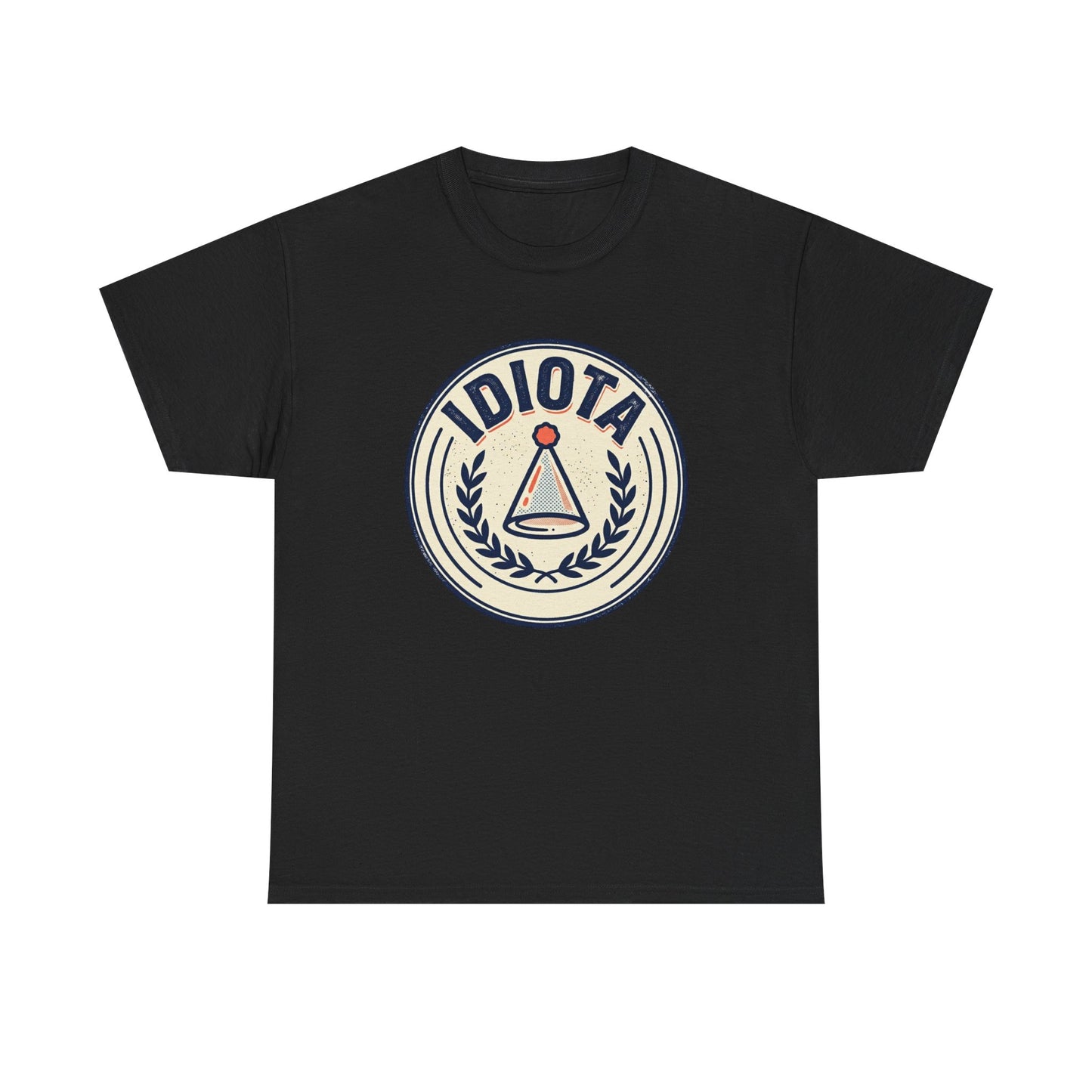 Idiota Crest T-Shirt — Vintage Emblem Graphic Tee