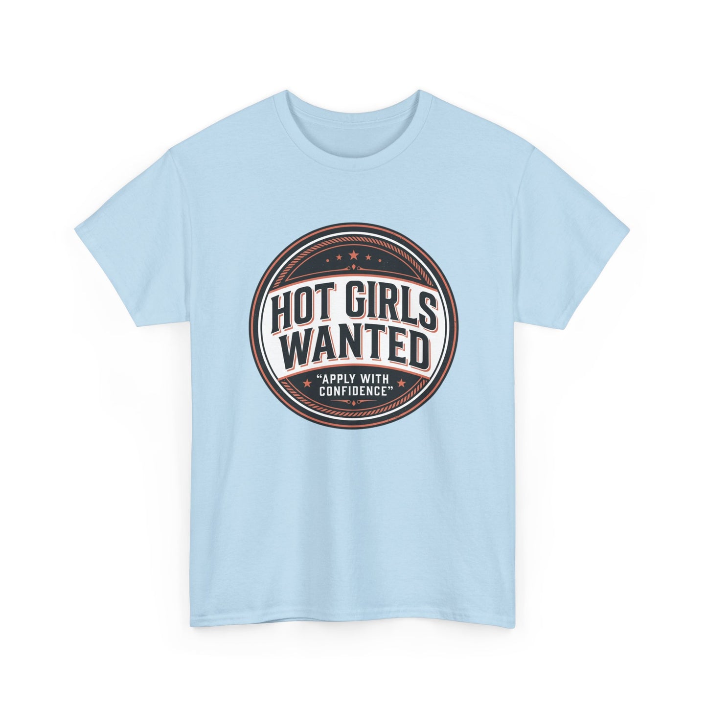 T-Shirt — "Hot Girls Wanted" Retro Badge Tee
