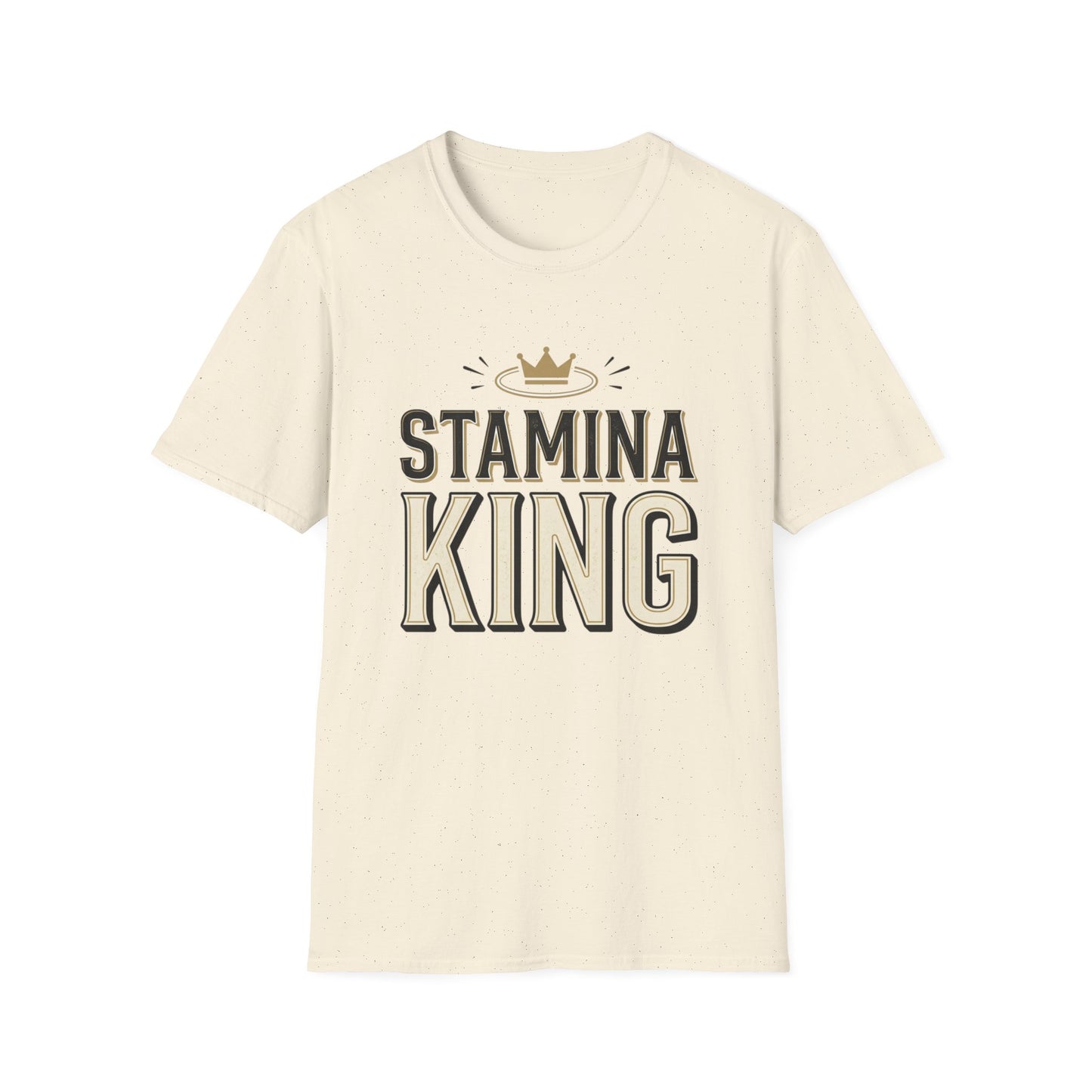 Stamina King T-Shirt — Bold Crown Fitness Tee for Workout Motivation
