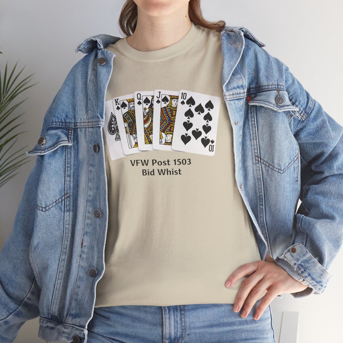 Bid Whist Card Tee — VFW Post 1501 Poker Night T-Shirt