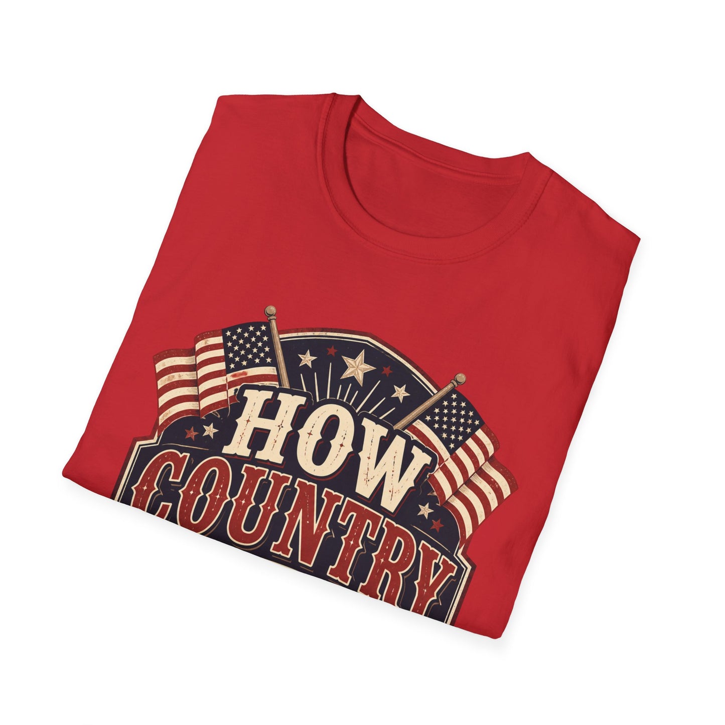 How Country Are You? T-Shirt — Vintage American Flag Country Graphic Tee