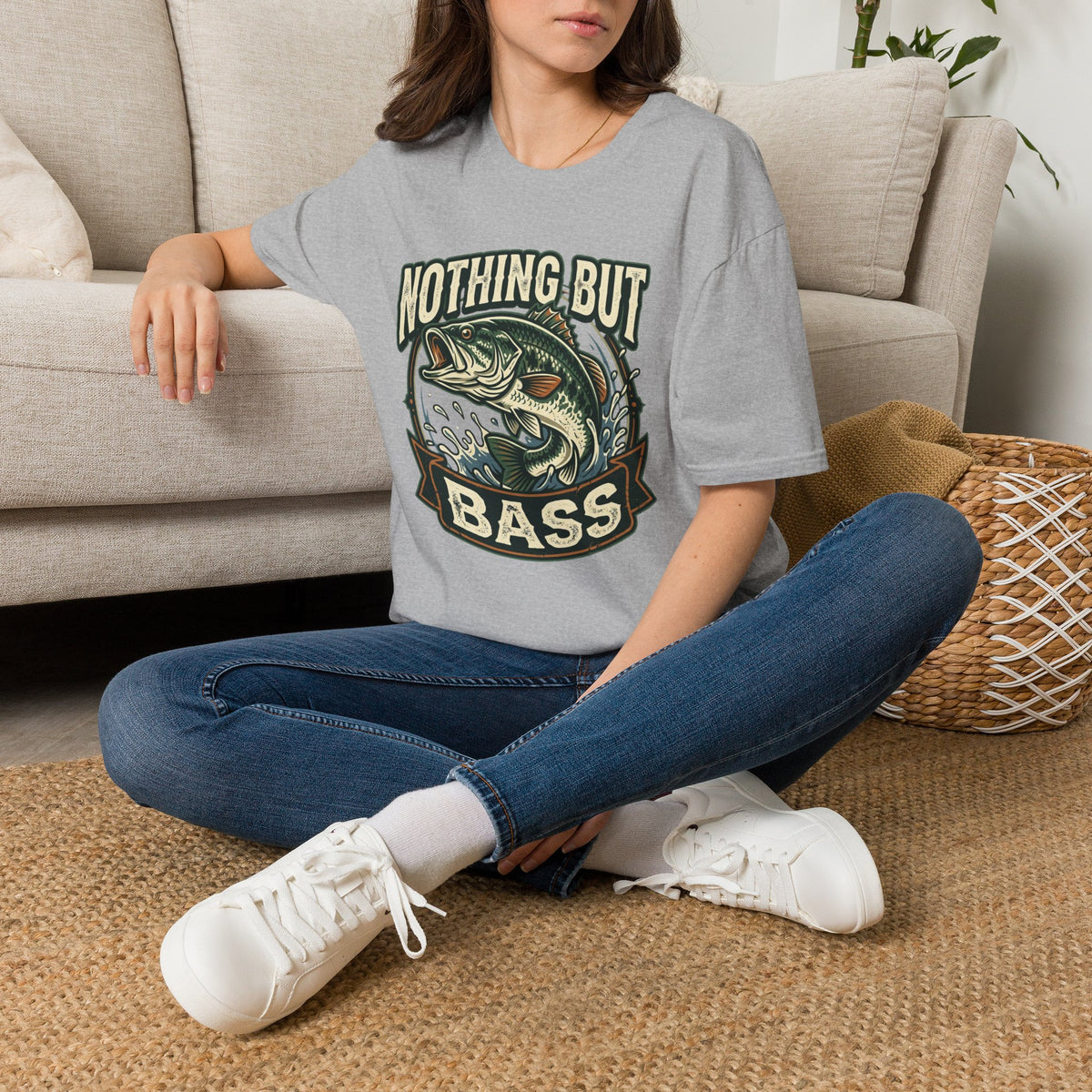 Nothing But Bass Fishing T-Shirt — Retro Largemouth Bass Graphic Tee