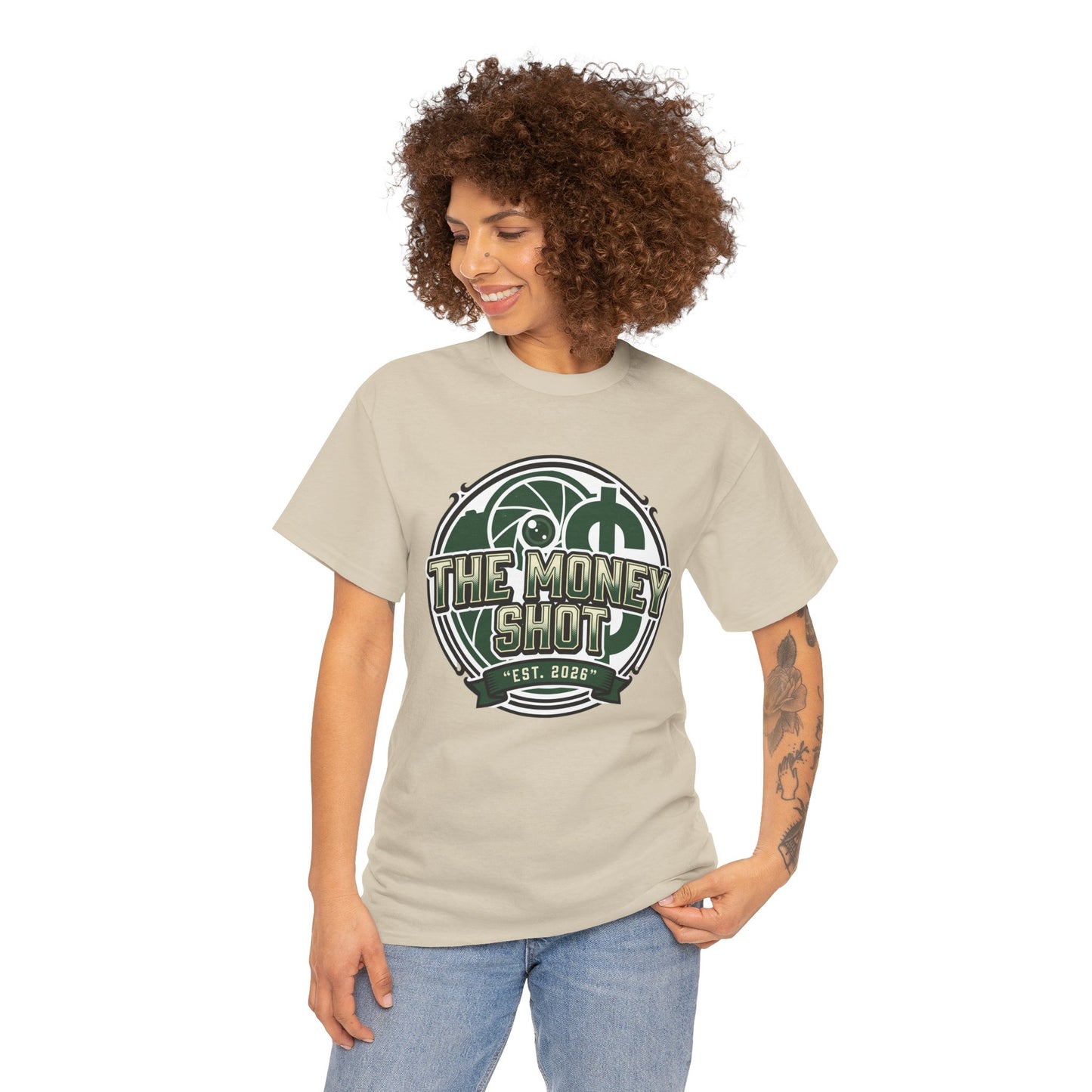 The Money Shot Graphic Tee — Retro Dollar Logo T-Shirt