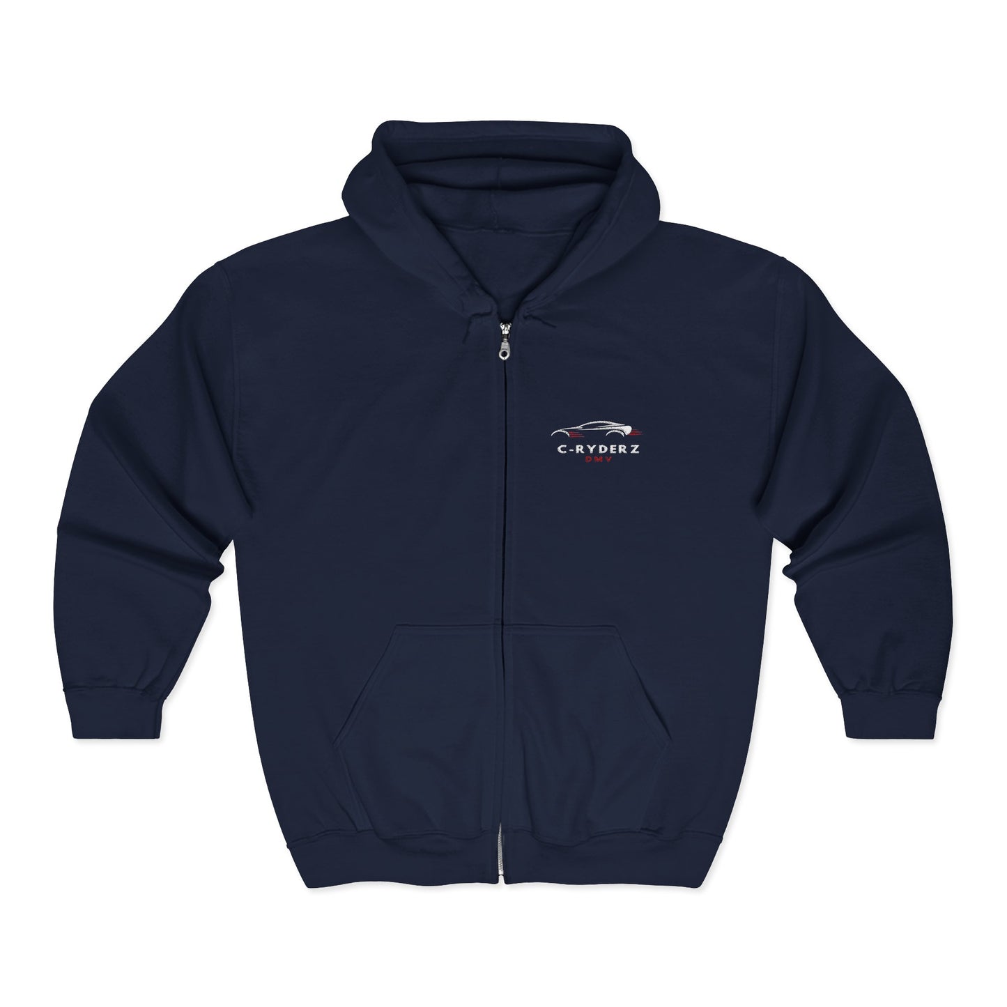 C-RYDERZ Classic Full Zip Hoodie with Car Design