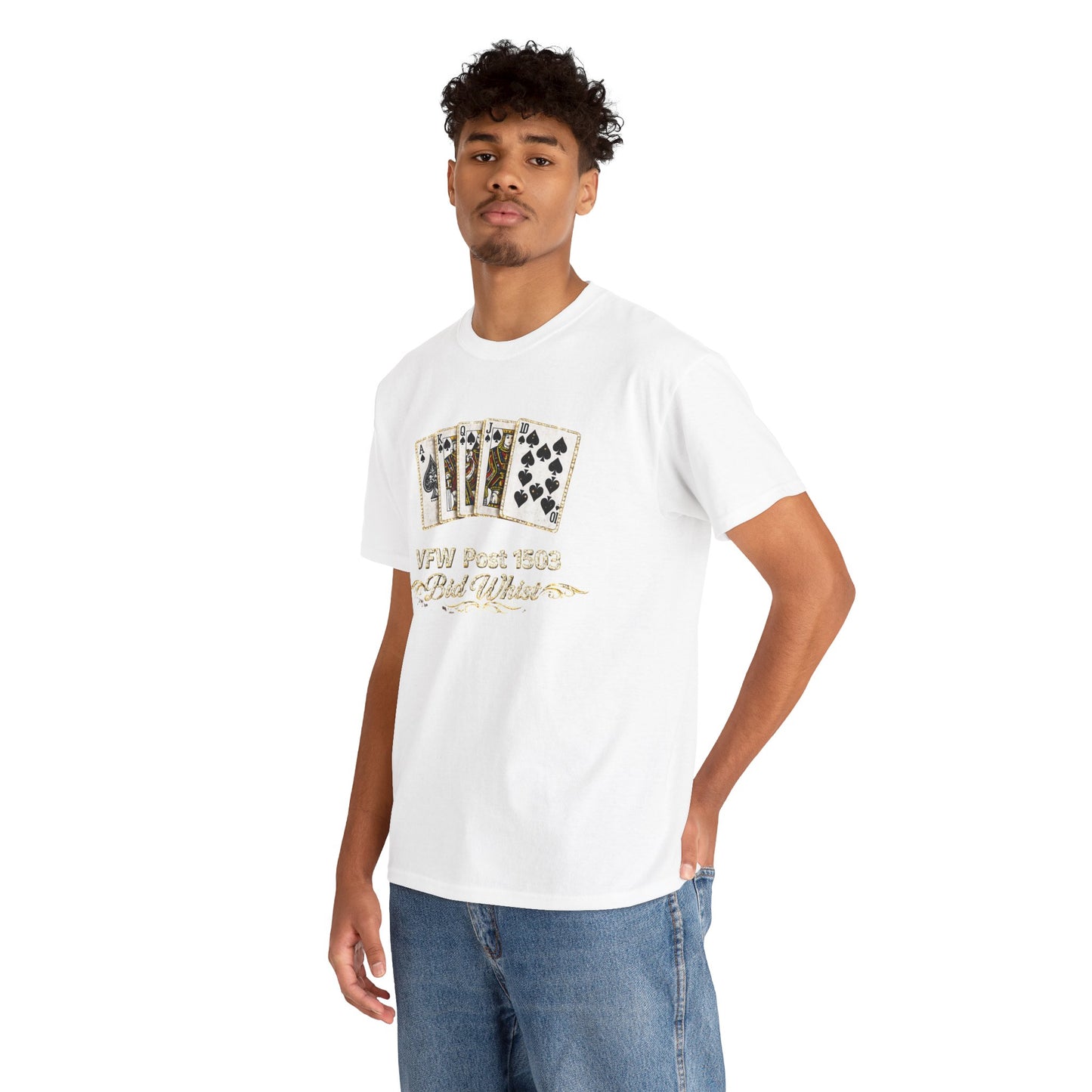 Veterans VFW Poker Night Tee – "VFW Post 1503" Playing Cards Design
