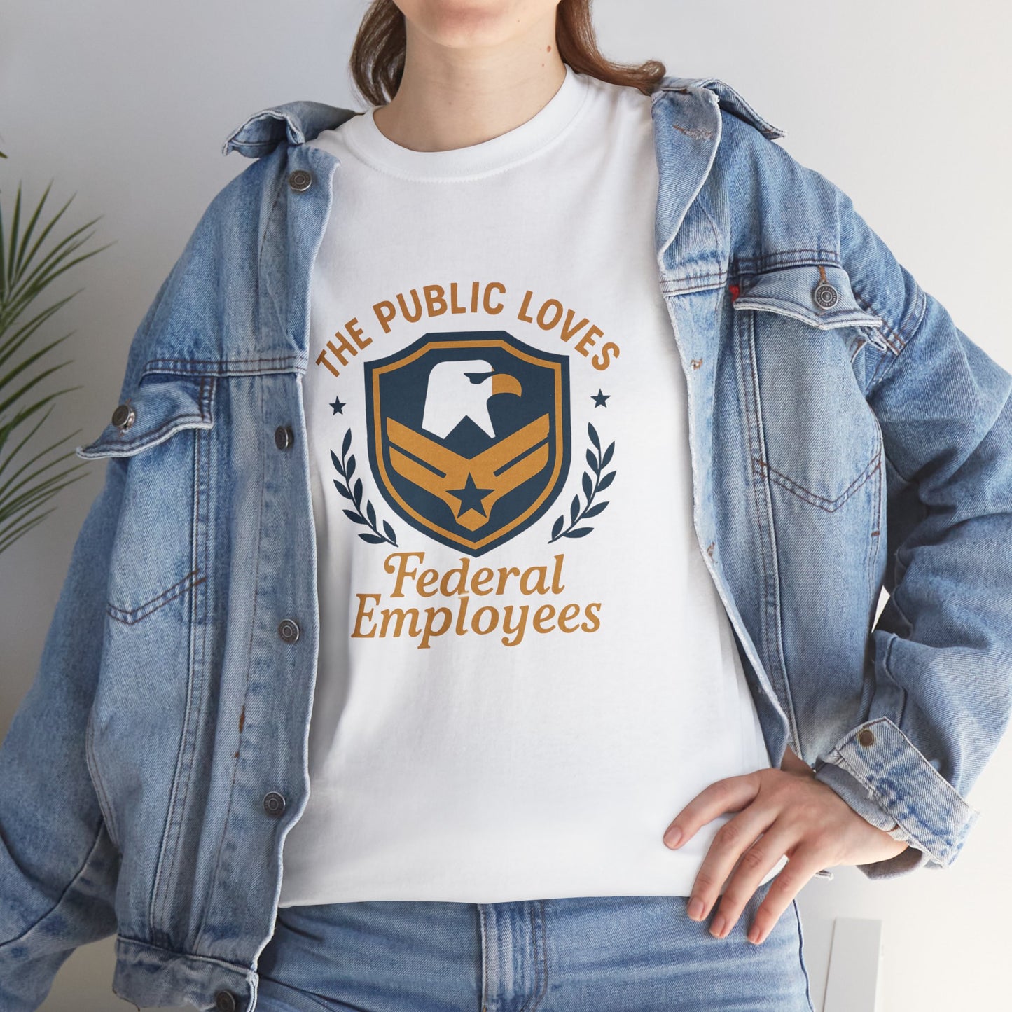 Federal Employees Tee – “The Public Loves Federal Employees” Patriotic Badge Shirt