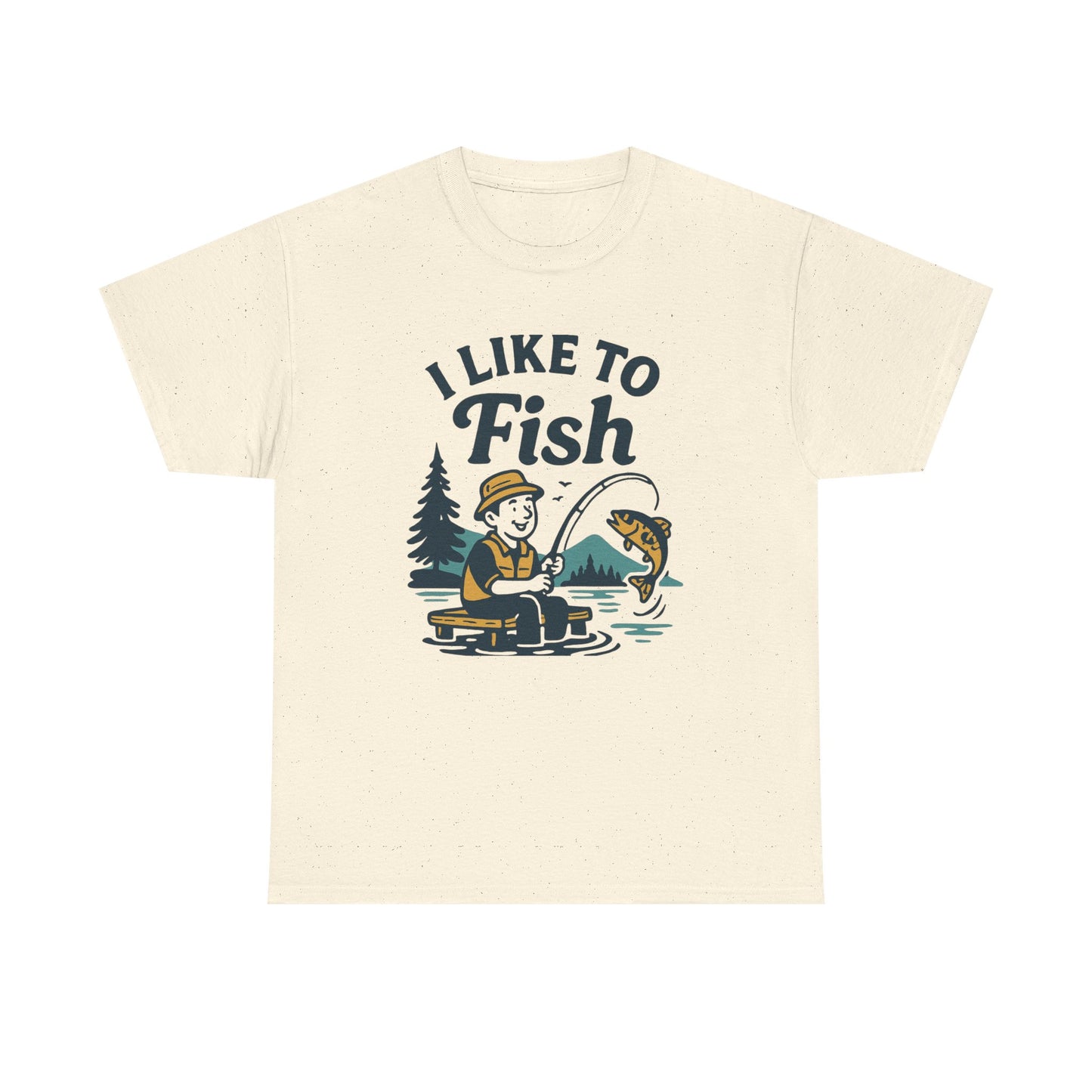 Fishing T-Shirt — "I Like to Fish" Vintage Outdoors Tee