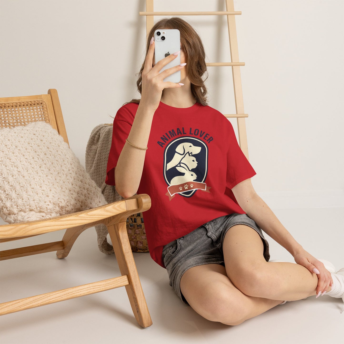 Animal Lover T-Shirt — Retro Pet Badge Tee (Dogs & Cats)