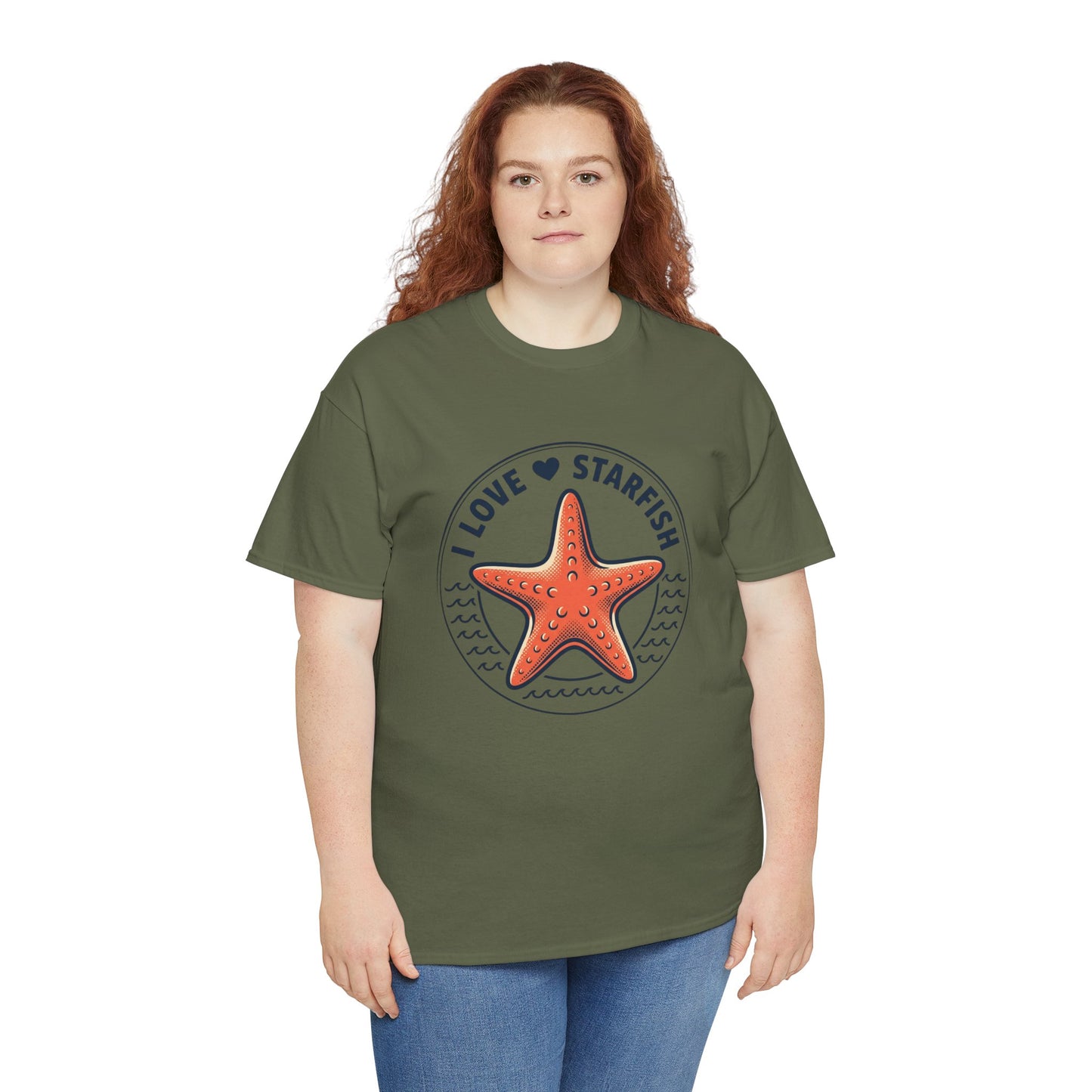 Starfish Tee — "I Love Starfish" Beach Graphic T-Shirt