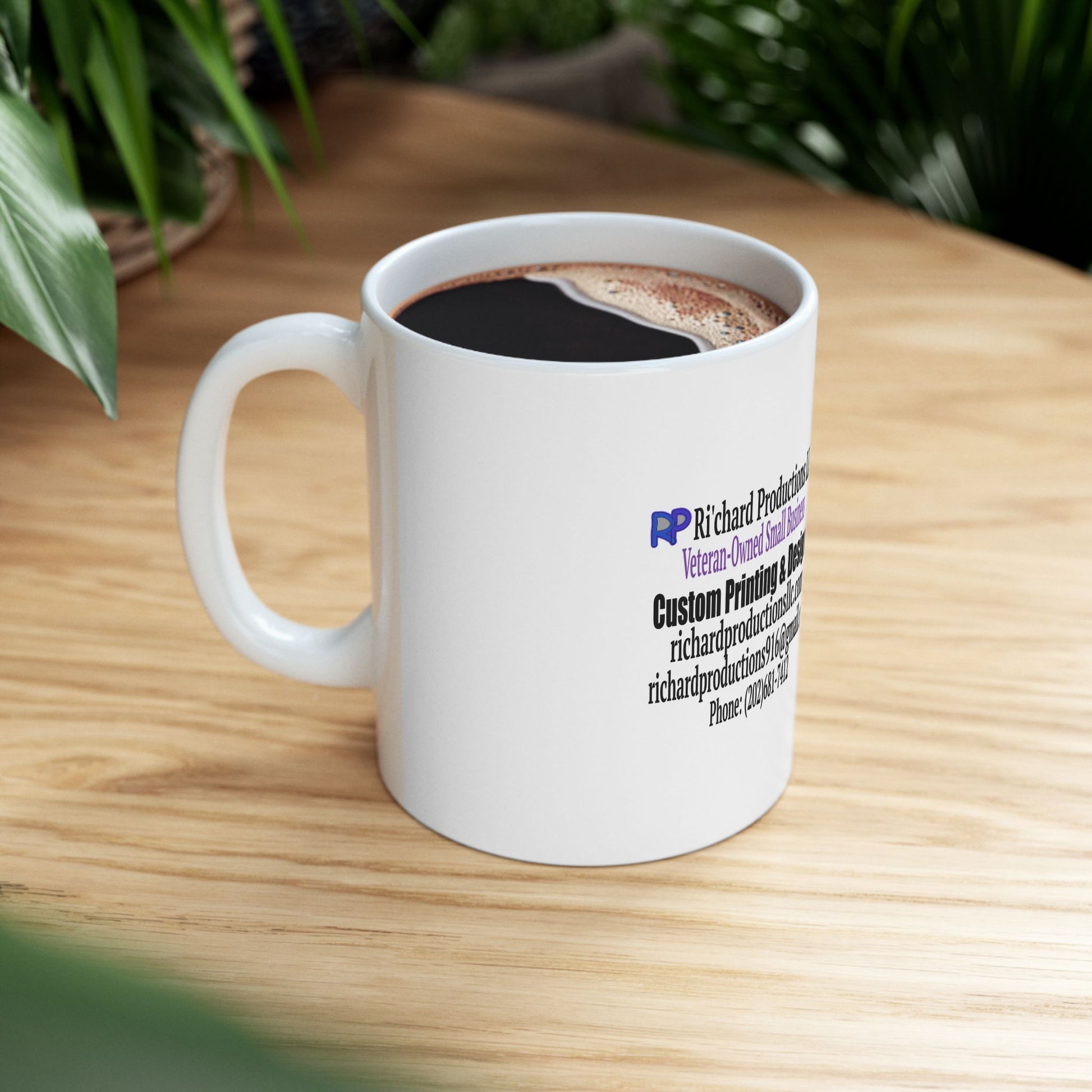 Ceramic Mug — Branded QR Code Business Contact Mug (11oz/15oz) Printify