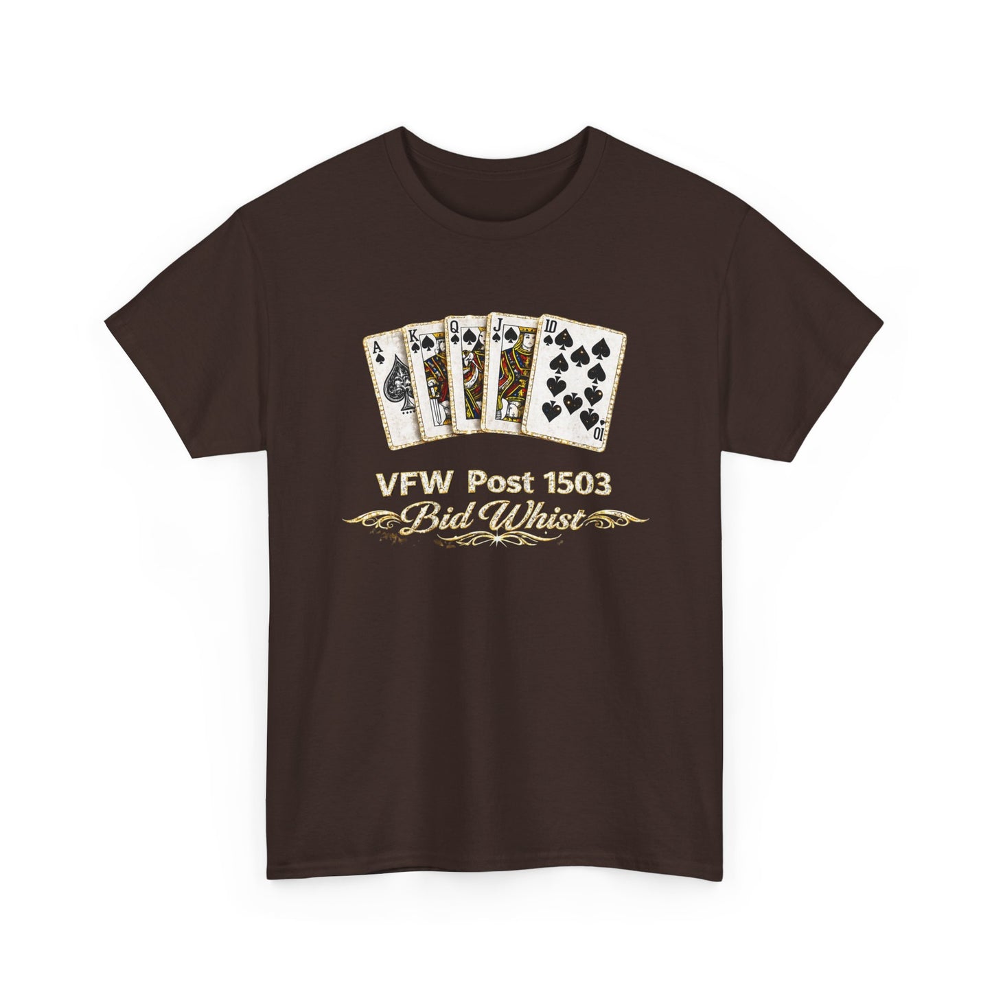 Veterans VFW Poker Night Tee – "VFW Post 1503" Playing Cards Design