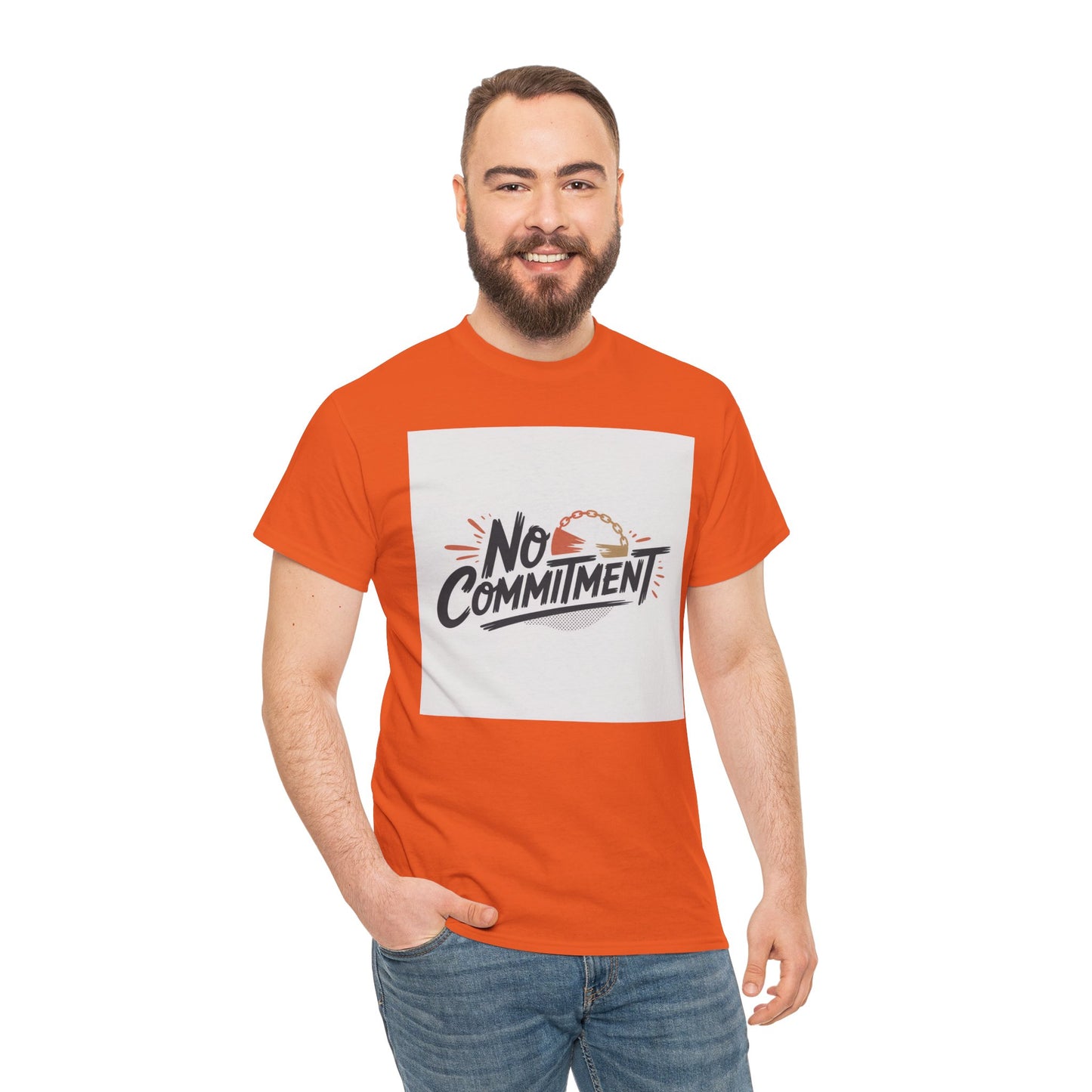 No Commitment T-Shirt — Funny Casual Graphic Tee for Dating & Freedom Lovers
