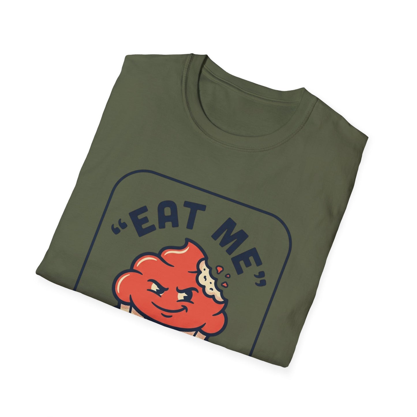 Cupcake Graphic T-Shirt — "Eat Me" Retro Dessert Tee