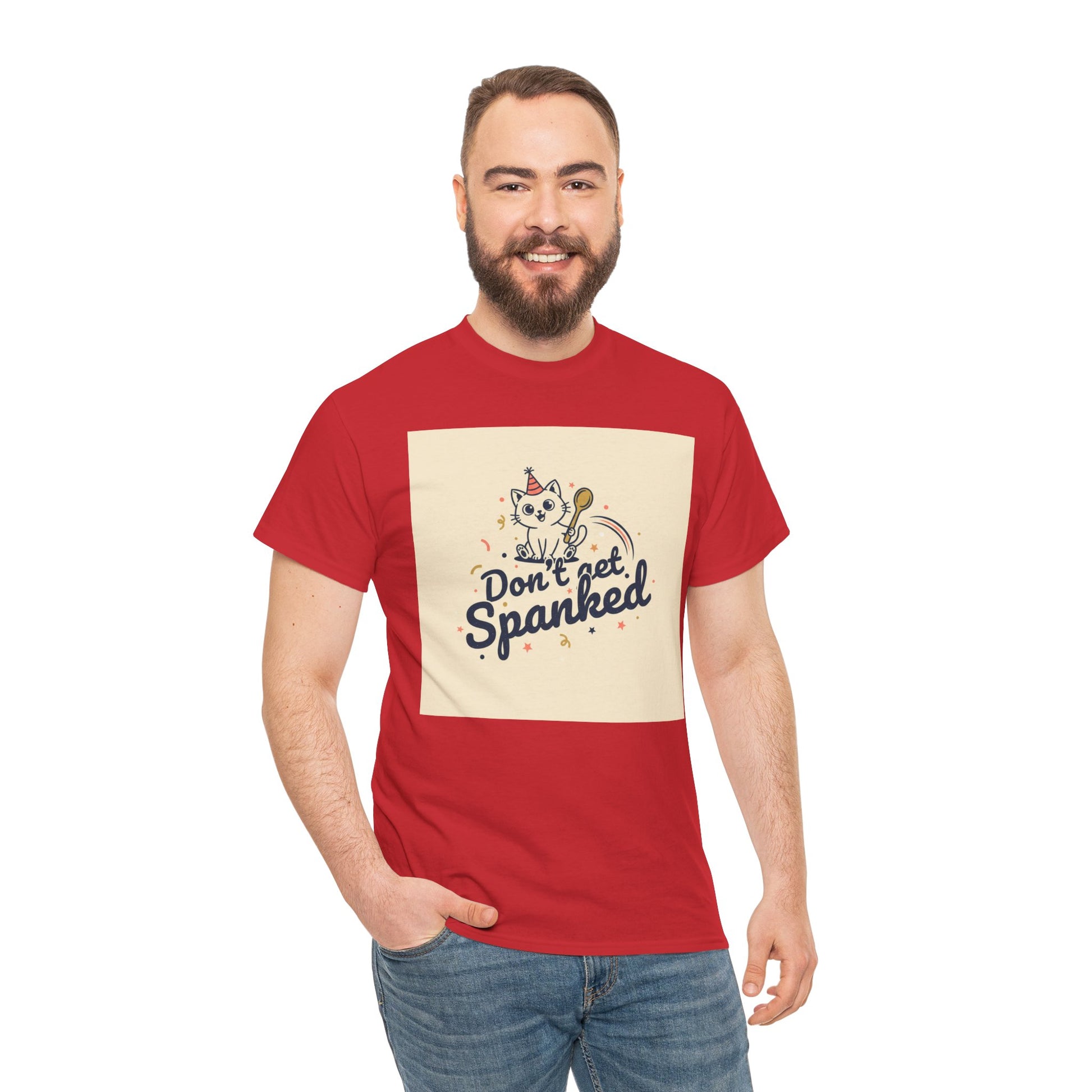 Don’t Get Spanked Cat Tee — Cute Retro Kitten Graphic T-Shirt Printify