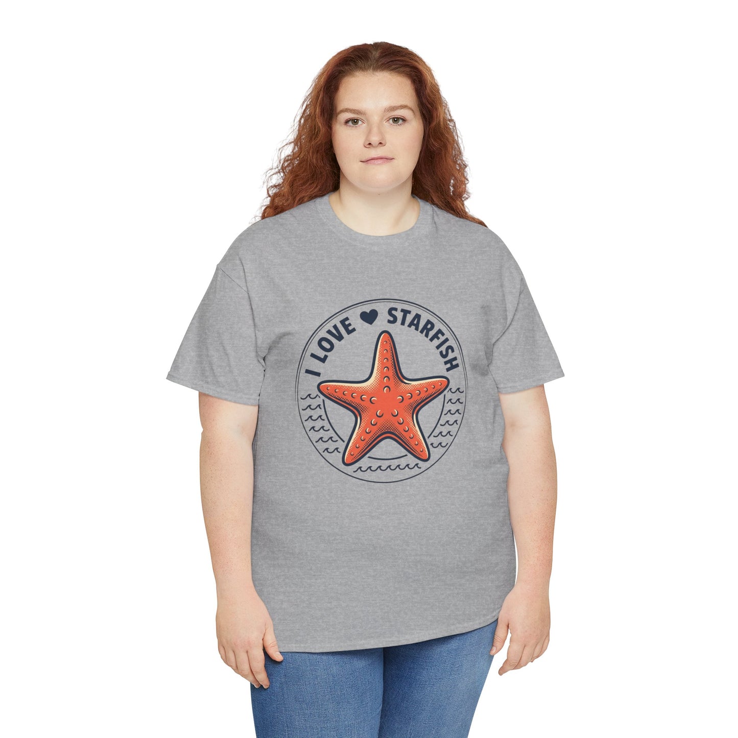 Starfish Tee — "I Love Starfish" Beach Graphic T-Shirt