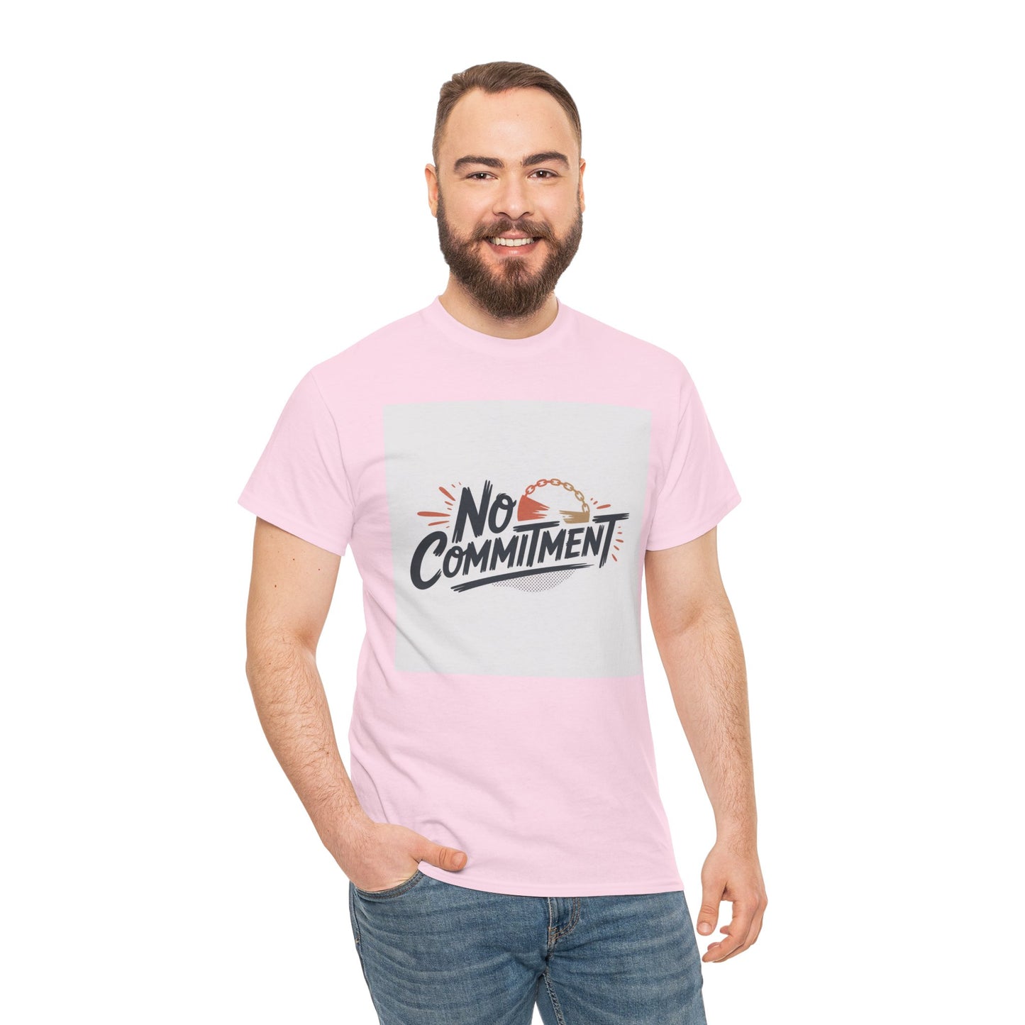 No Commitment T-Shirt — Funny Casual Graphic Tee for Dating & Freedom Lovers