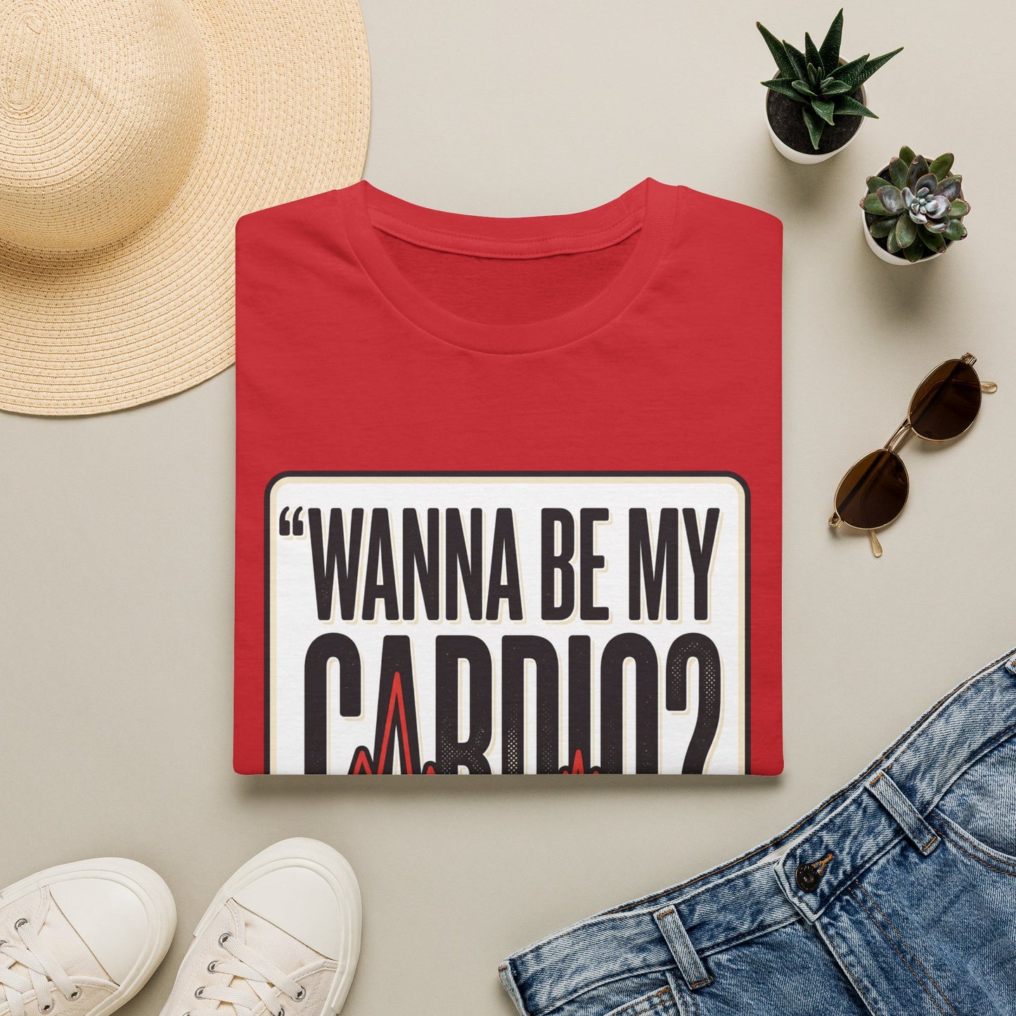 Wanna Be My Cardio? T-Shirt — Funny Fitness Graphic Tee for Gym Lovers