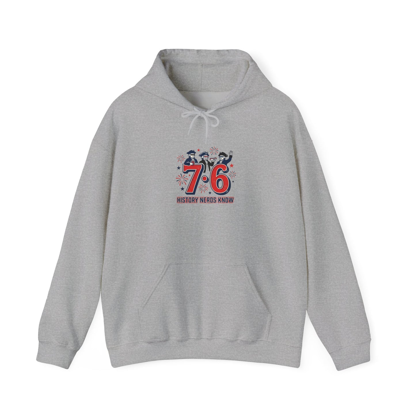 7•6 Patriotic History Meme Hoodie | 1776 Vintage Numbers, Independence USA