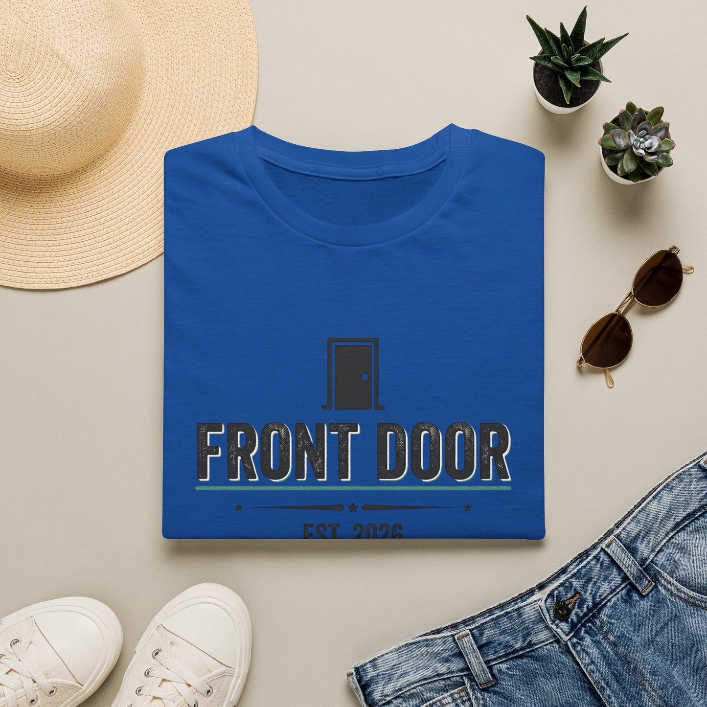 Front Door T‑Shirt – 'Front Door' Logo Tee (Est. 2026)