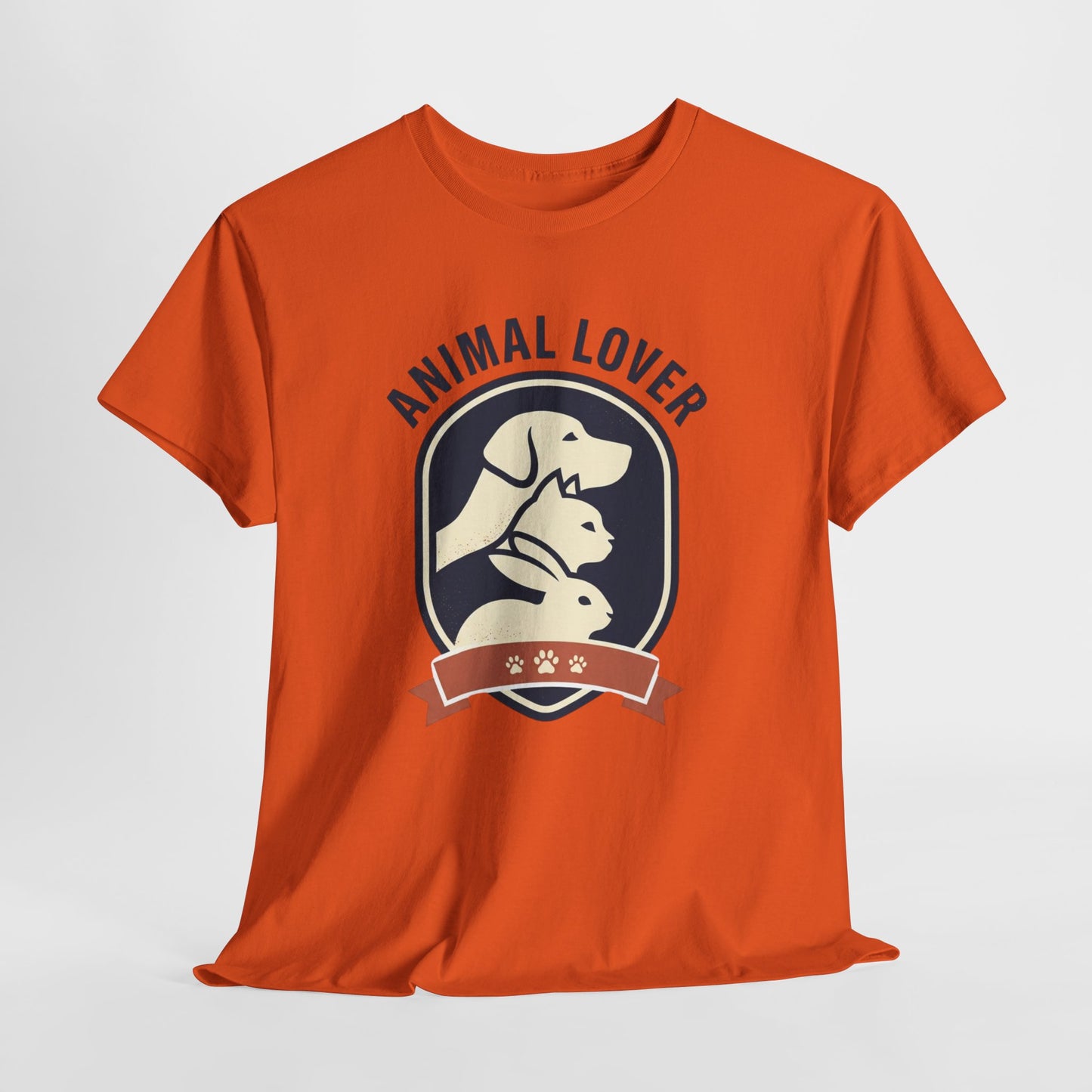 Animal Lover T-Shirt — Retro Pet Badge Tee (Dogs & Cats)