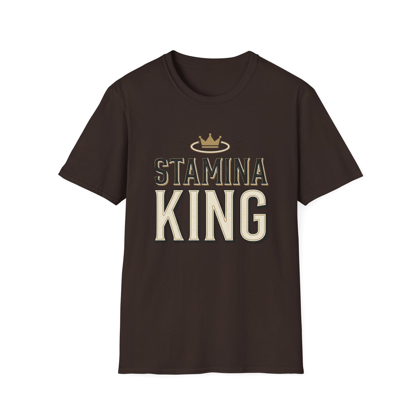 Stamina King T-Shirt — Bold Crown Fitness Tee for Workout Motivation