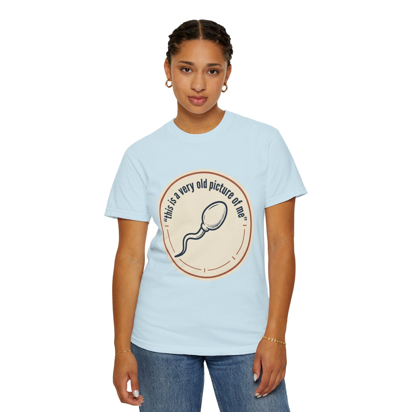Vintage Sperm Graphic T-Shirt — "this is a very old picture of me"