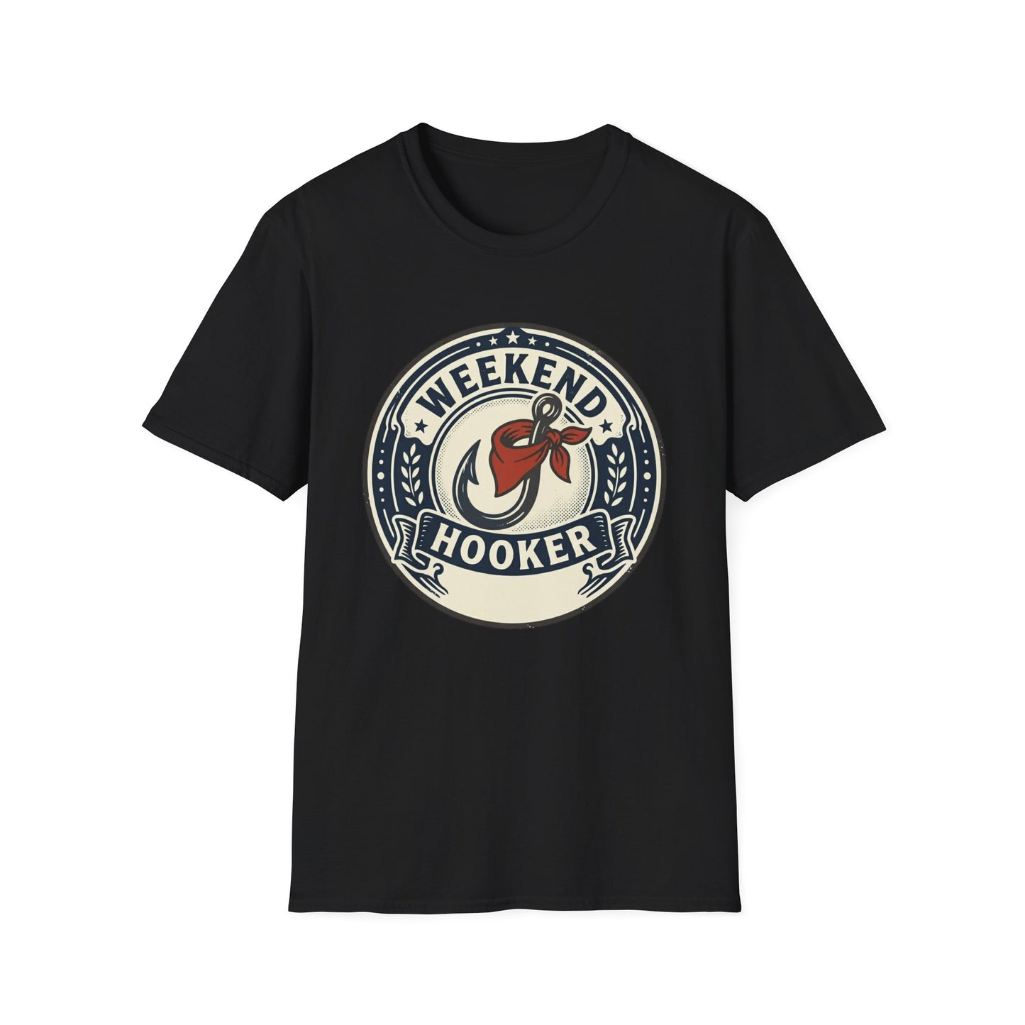 Weekend Hooker Fishing T-Shirt — Retro Angler Logo Tee