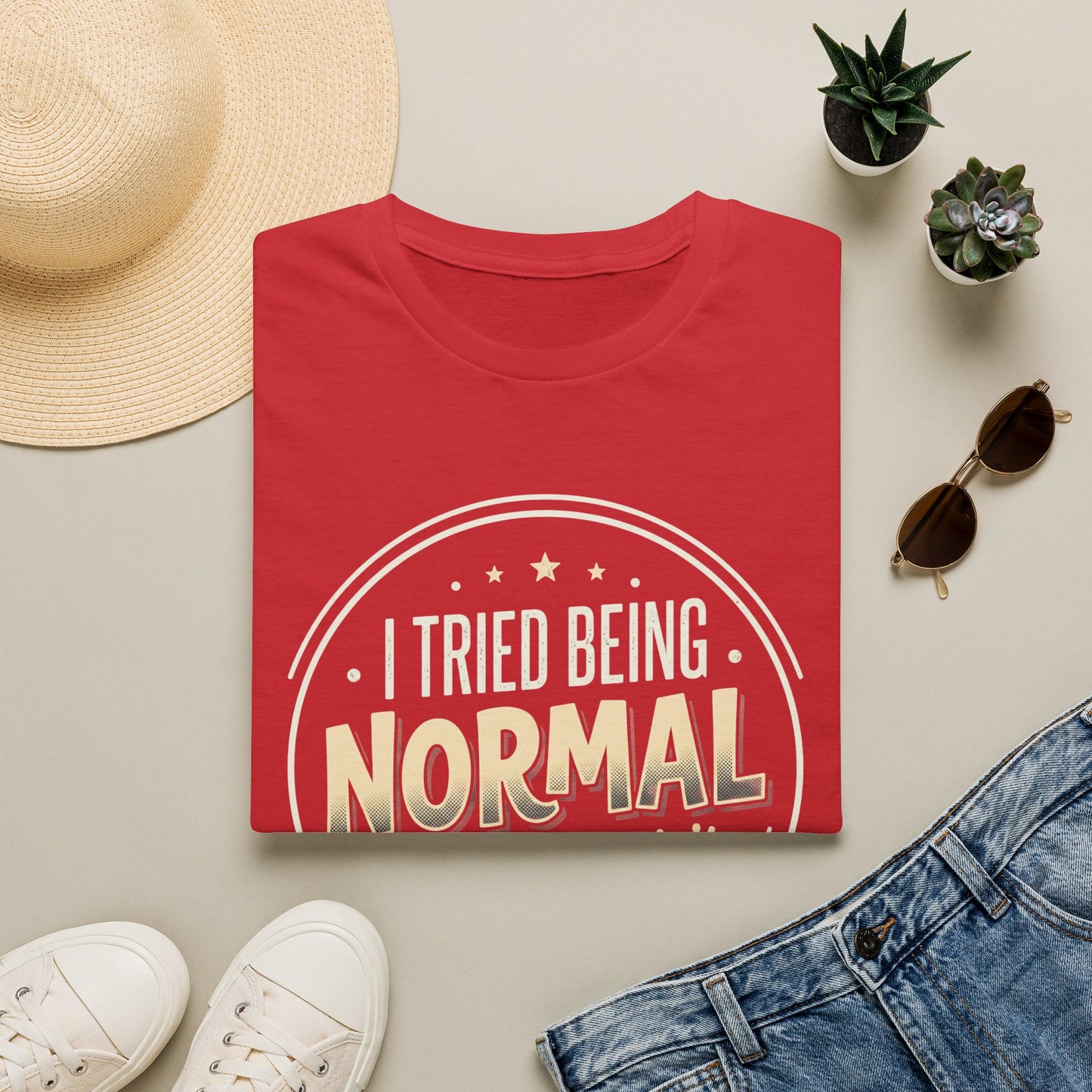 I Tried Being Normal T‑Shirt — Funny Vintage Novelty Tee