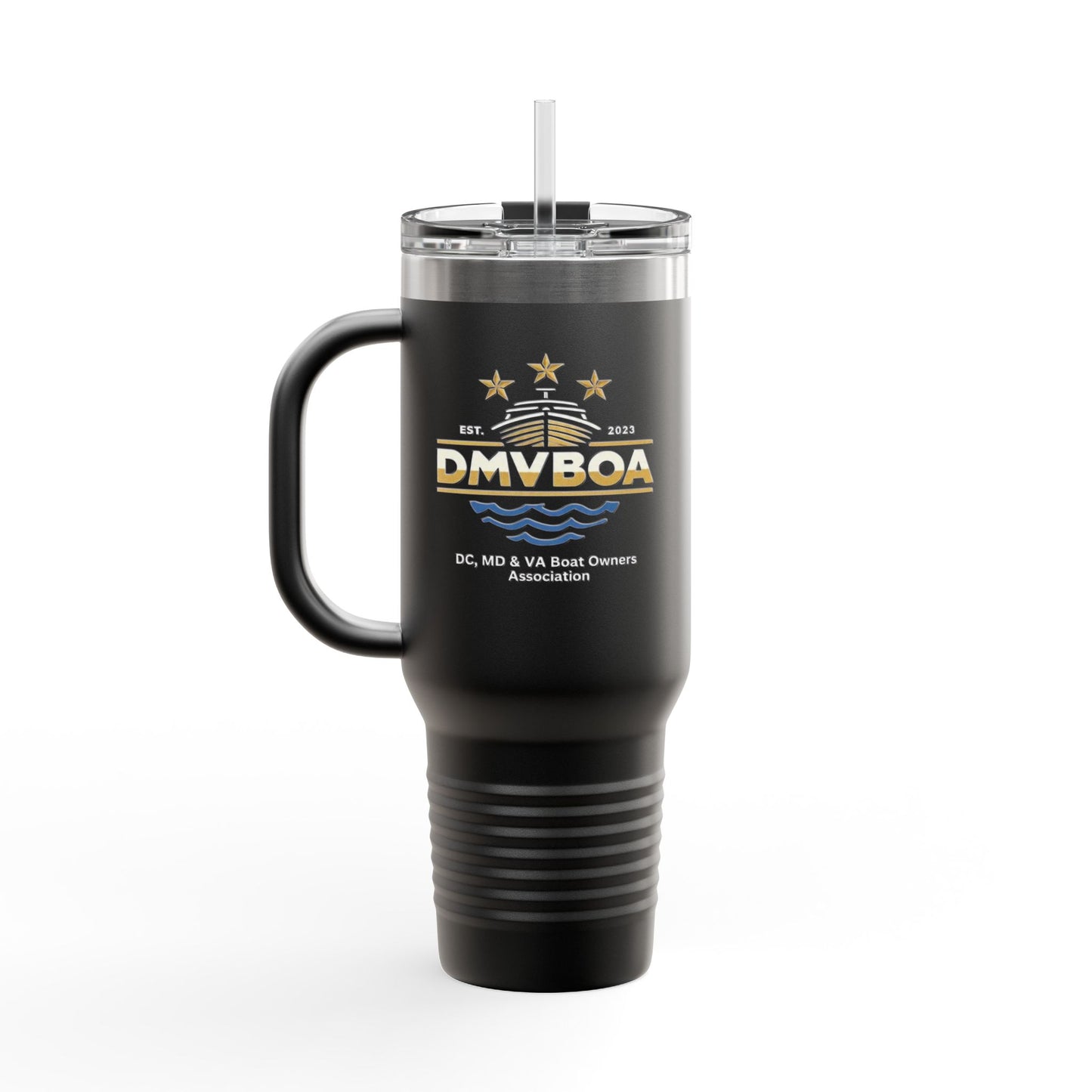 DMVBOA Insulated 40oz Travel Mug – Boat Owners Association Logo Tumbler